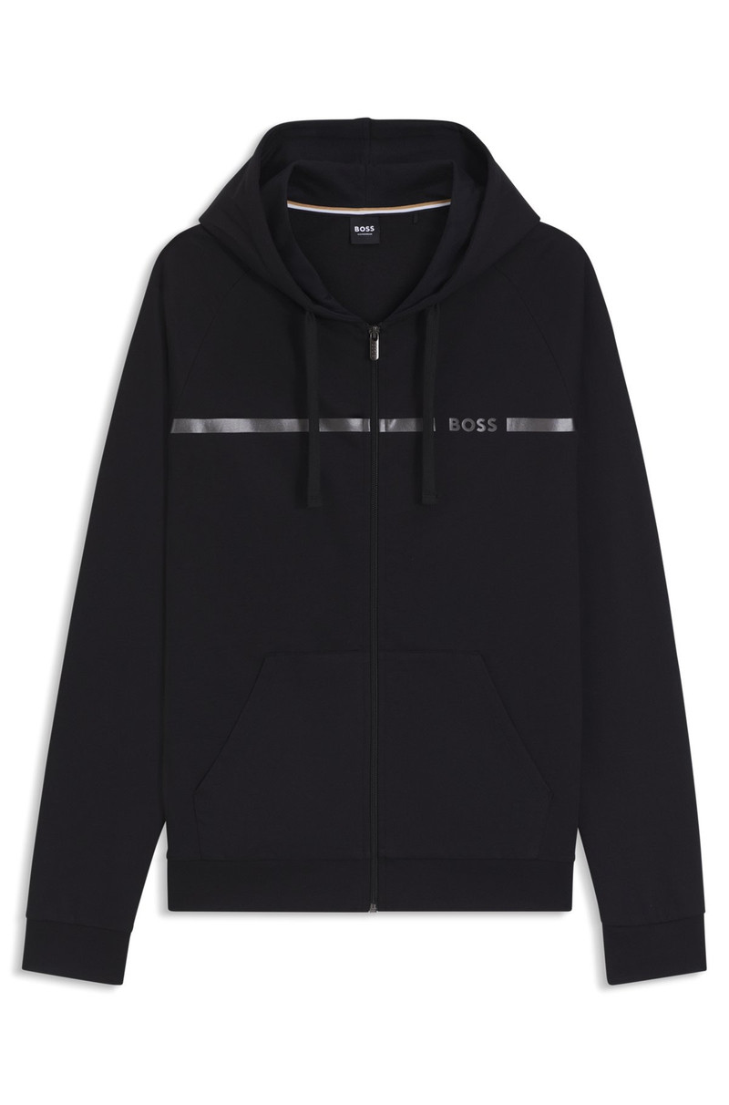 COTTON-TERRY JACKET WITH STRIPE AND LOGO 1