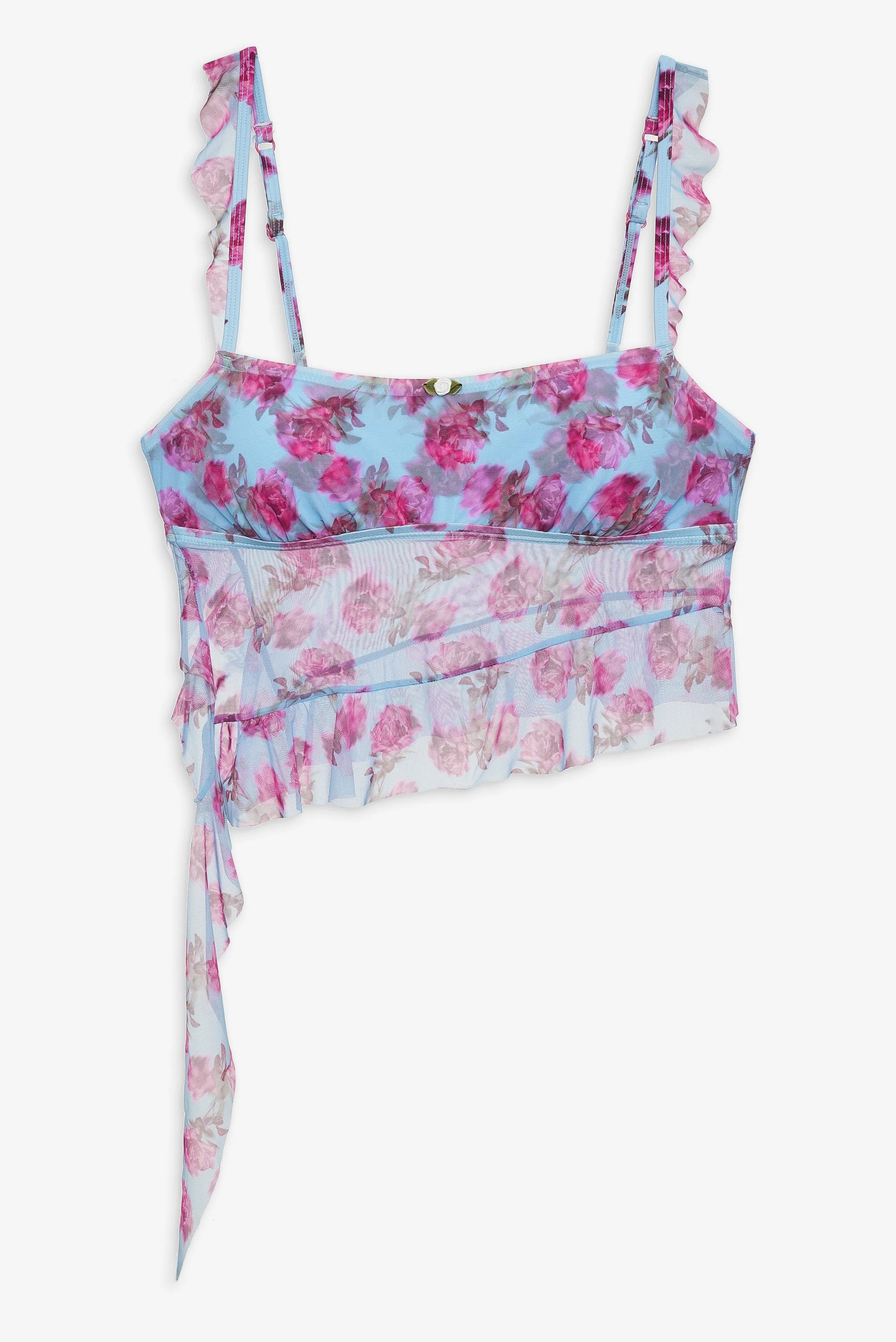 Floral Stems Ruffle Tankini - 1