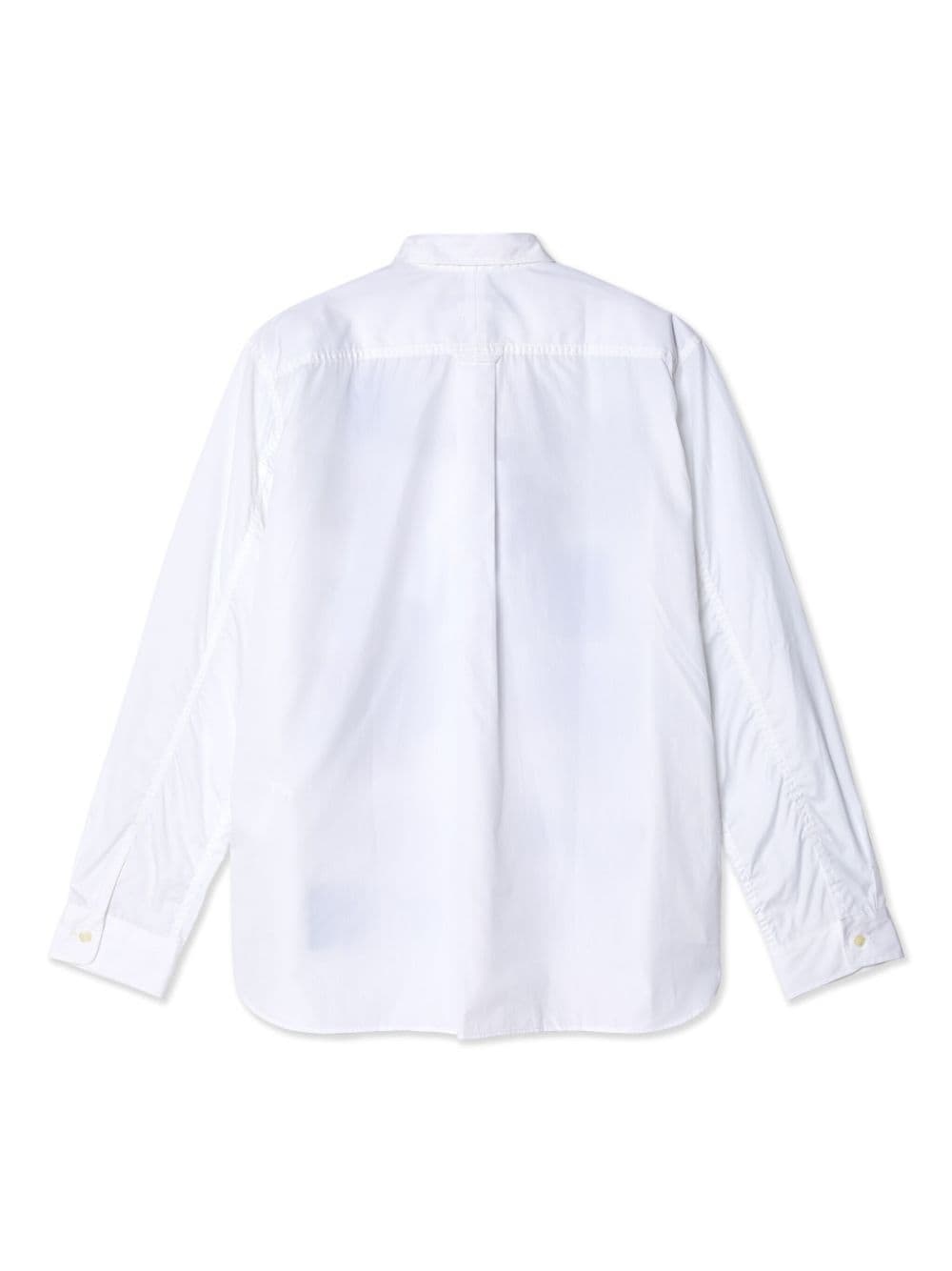 patchwork-detail cotton shirt - 2