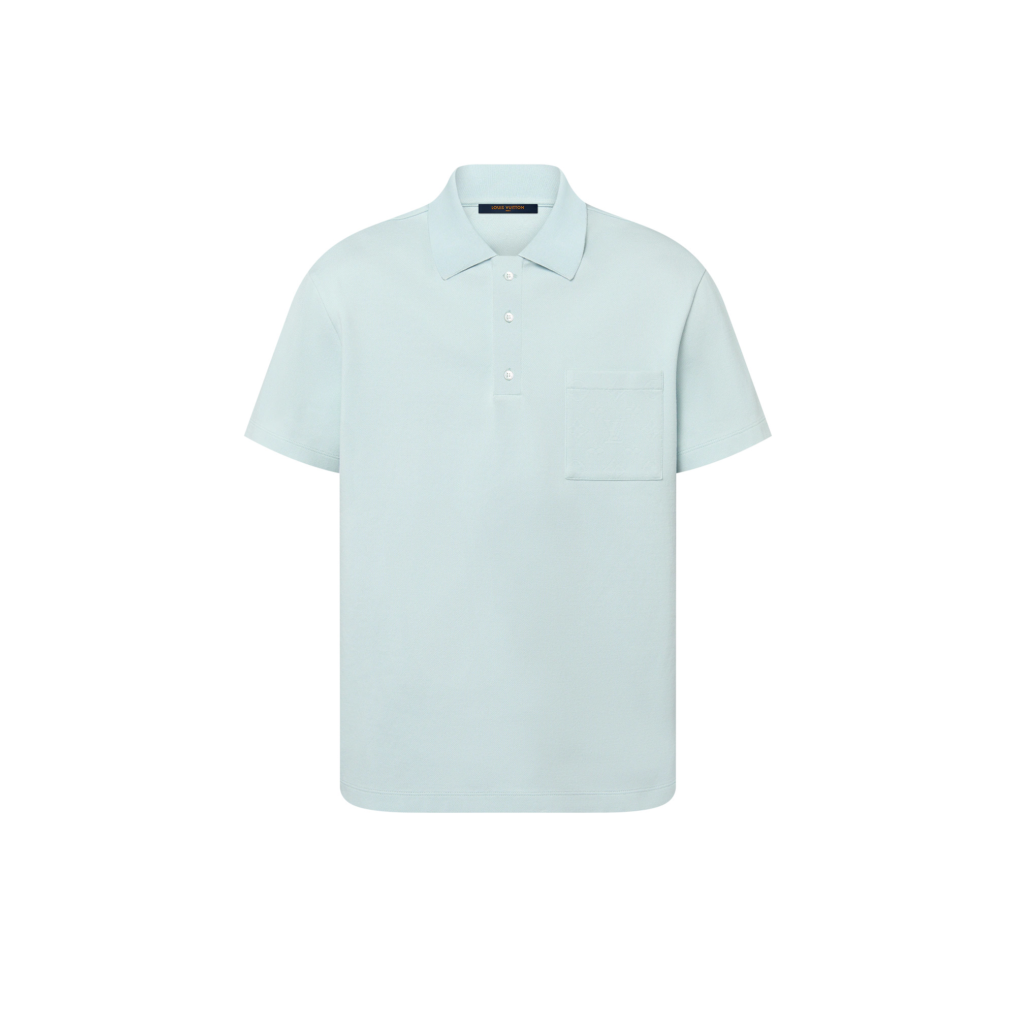 Monogram Cotton Pocket Polo - 1