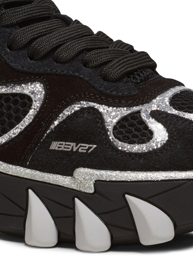 B-East trainers in leather, mesh and glitter 7