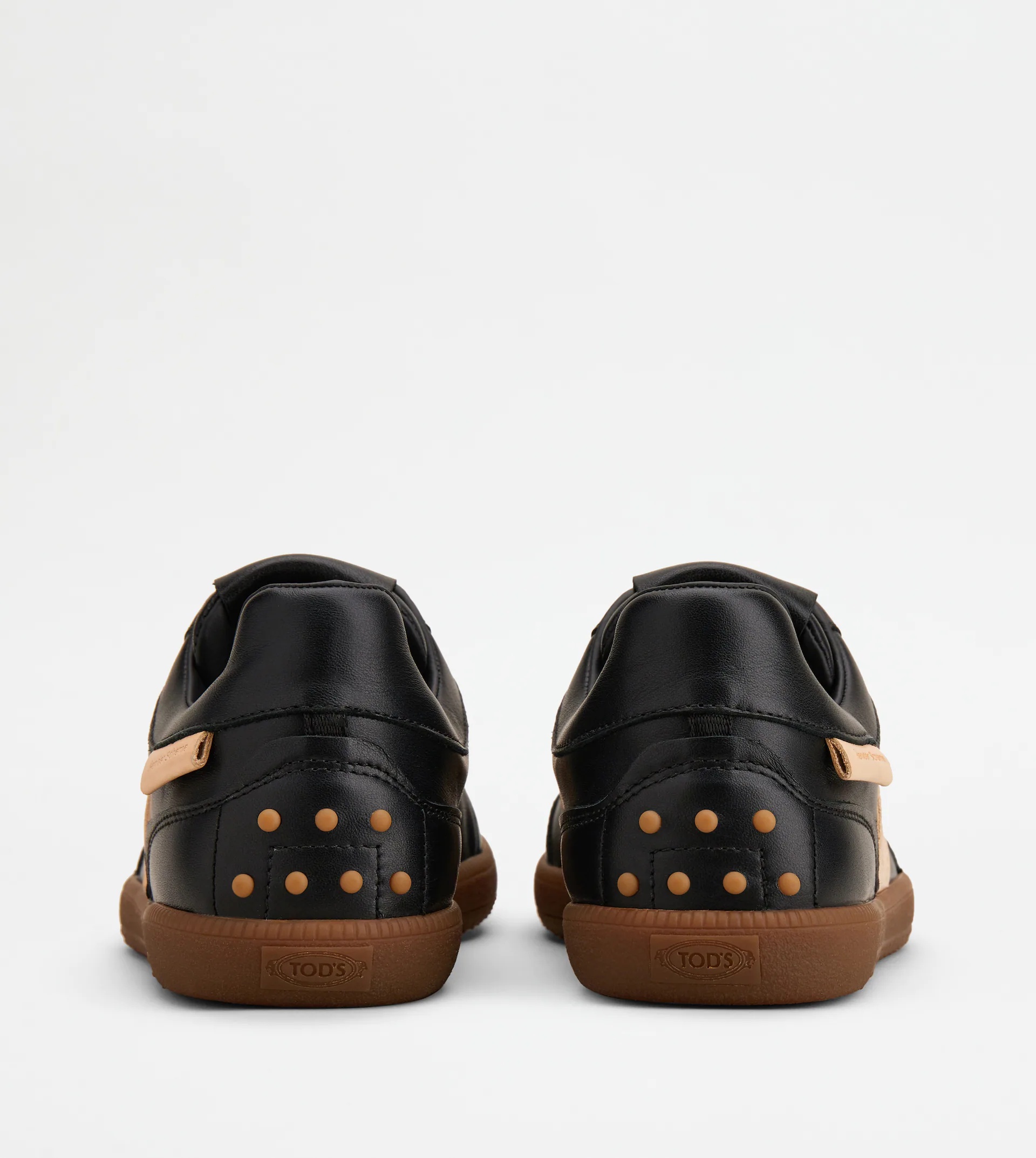 TOD'S TABS SNEAKERS IN LEATHER - BLACK - 3