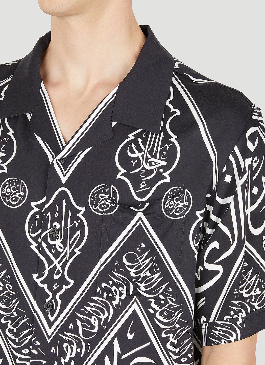 Graphic Print Bowling Shirt - 5