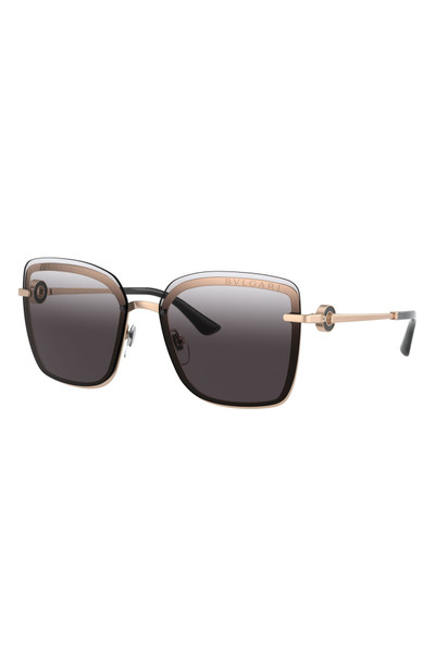 BVLGARI BVLGARI 59mm Square Sunglasses in Pink Gold/Grey Gradient at Nordstrom outlook