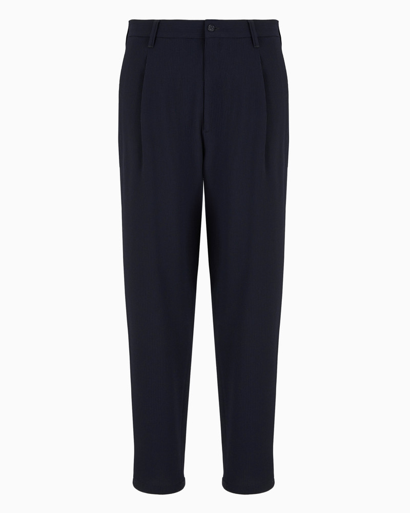 Single-pleat virgin wool trousers 1