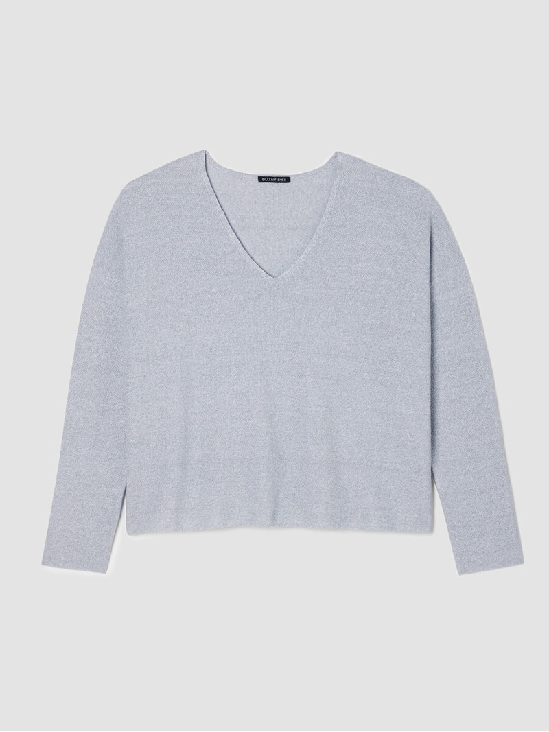 Organic Linen Cotton V-Neck Top 1