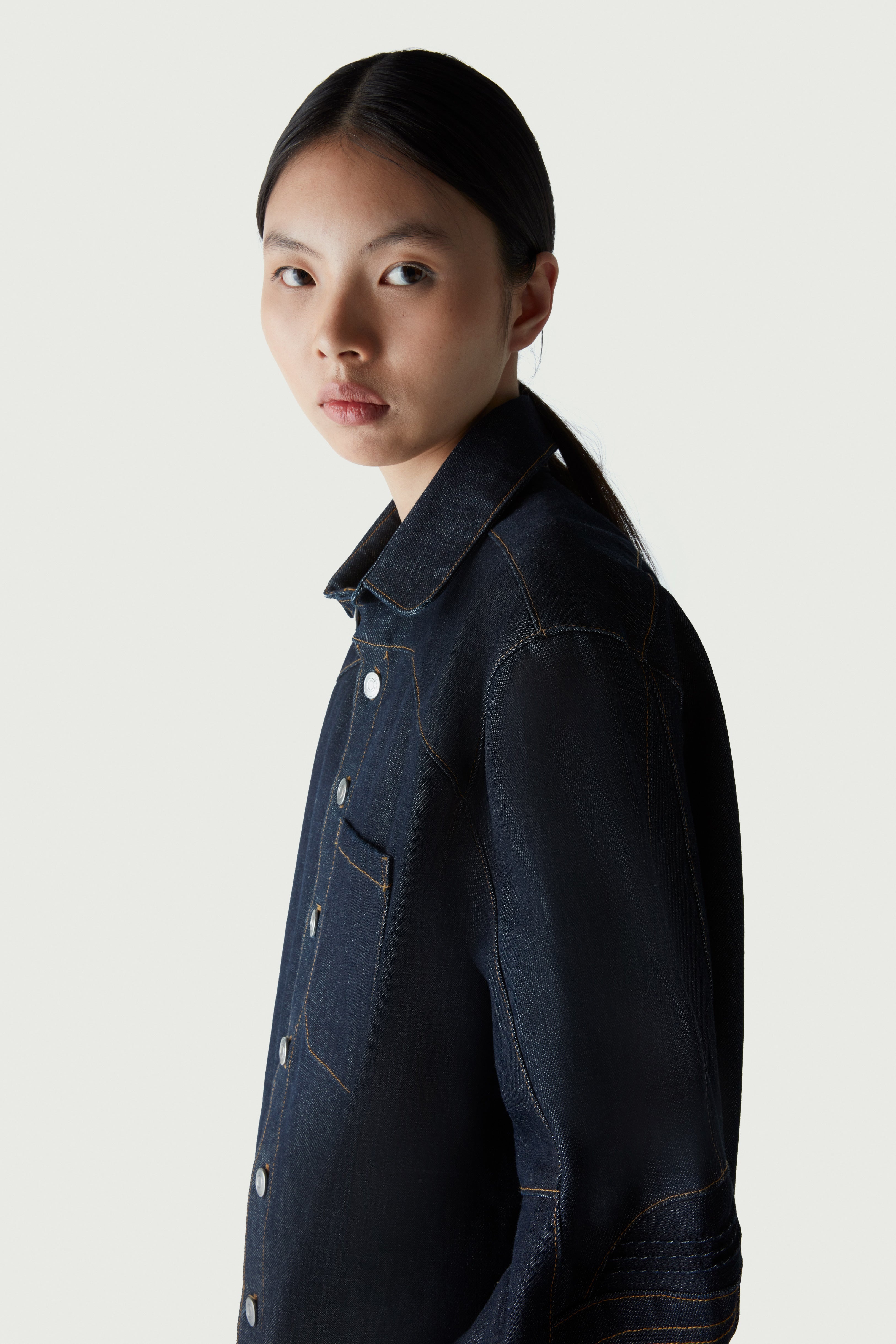 Denim Moto Shirt - 2