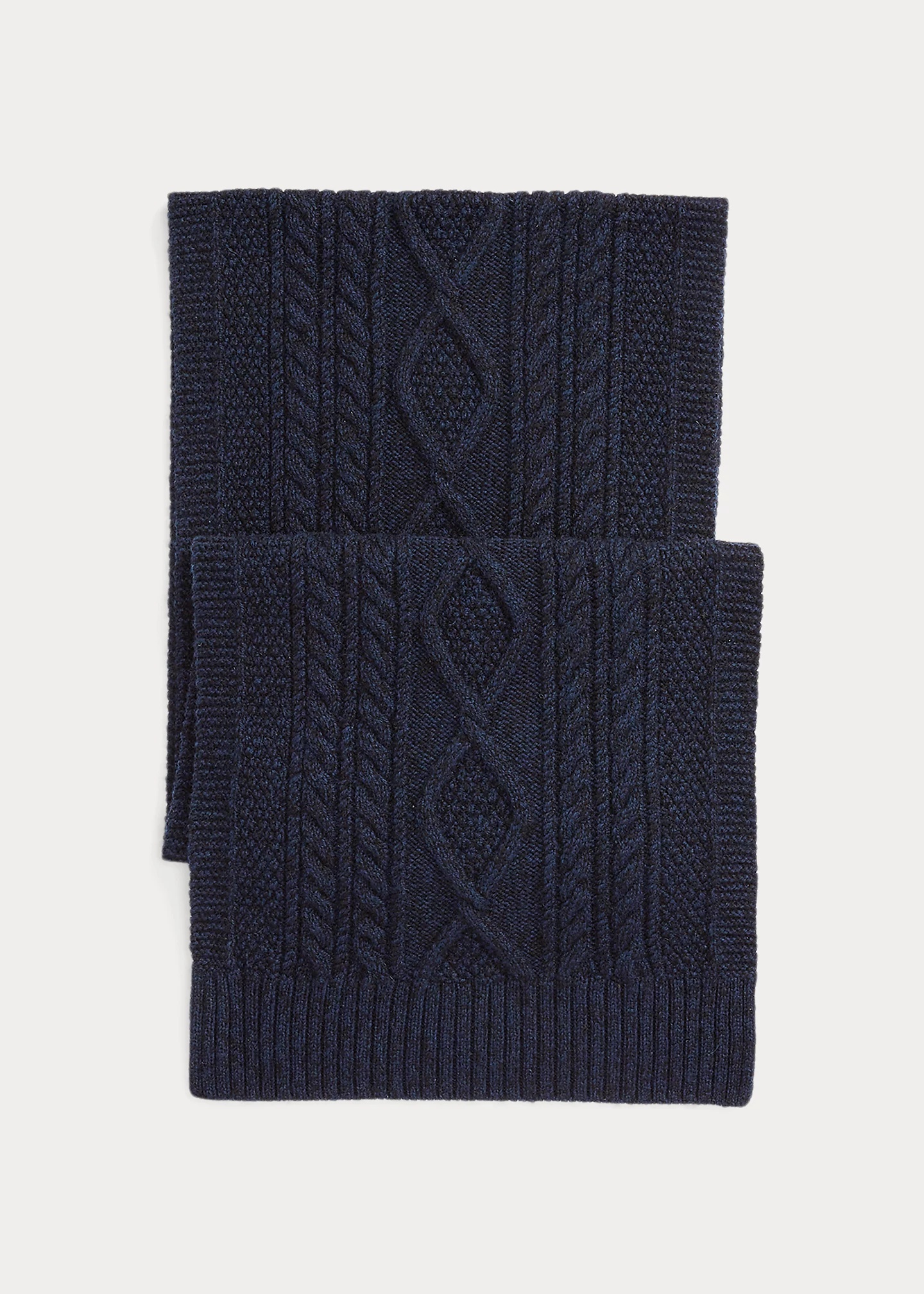 Aran-Knit Cashmere Scarf - 1