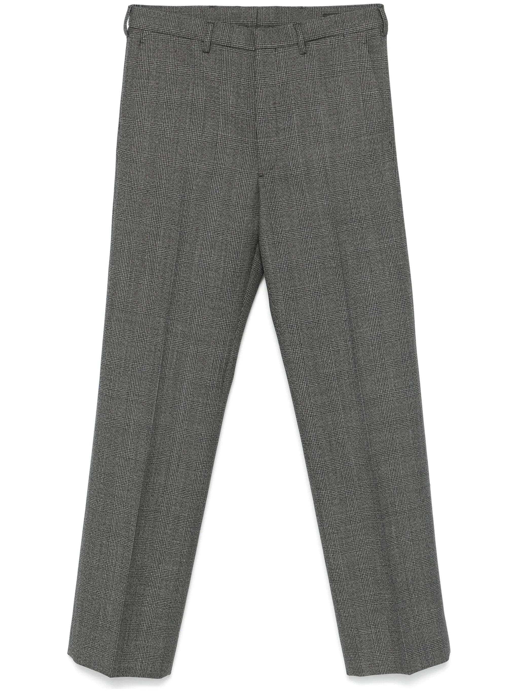 Houndstooth Wool Trousers - 1