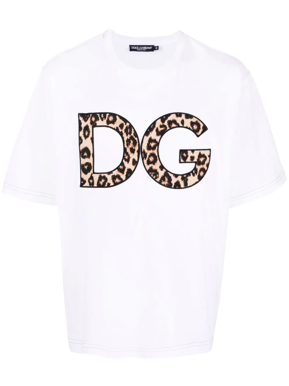 DG leopard-print patch T-shirt - 1