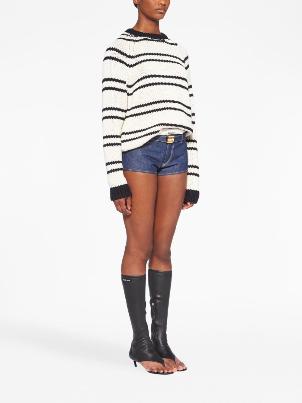 striped cotton jumper - 2