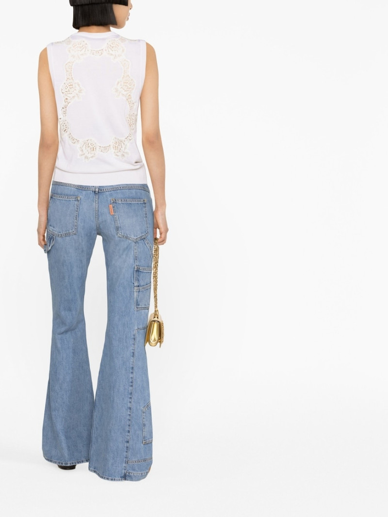 lace-trim sleeveless knitted top 4