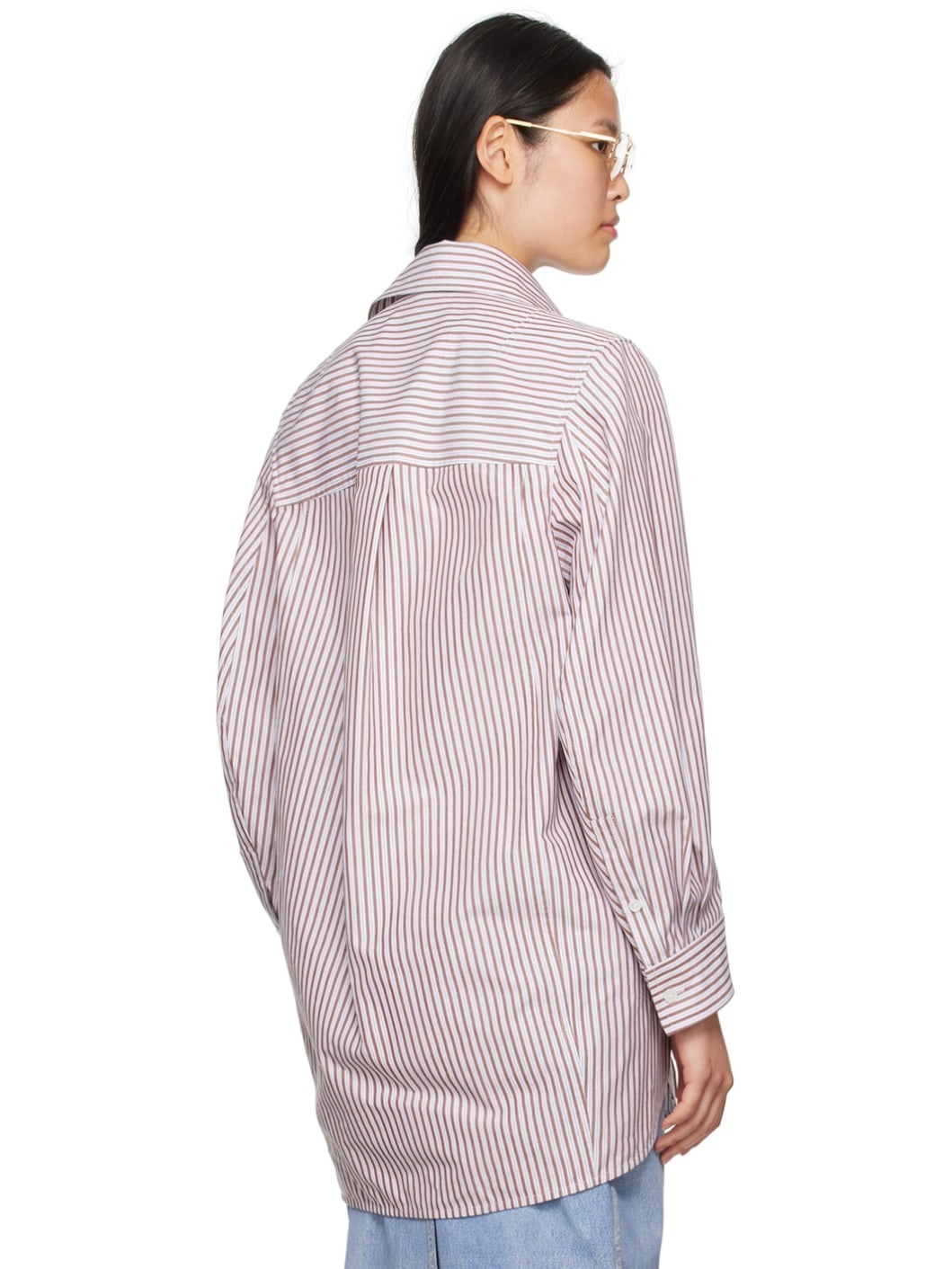 Brown Striped Shirt - 3