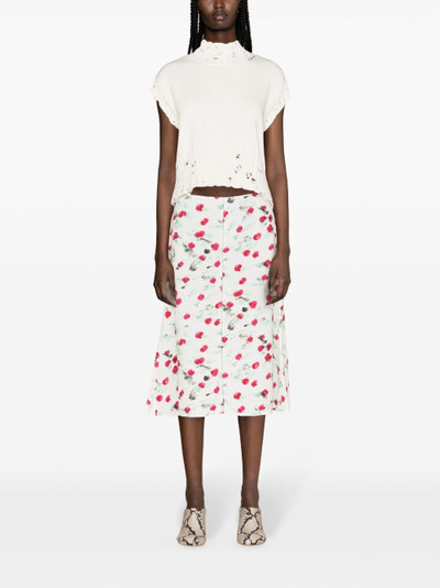 Marni floral-print midi skirt outlook