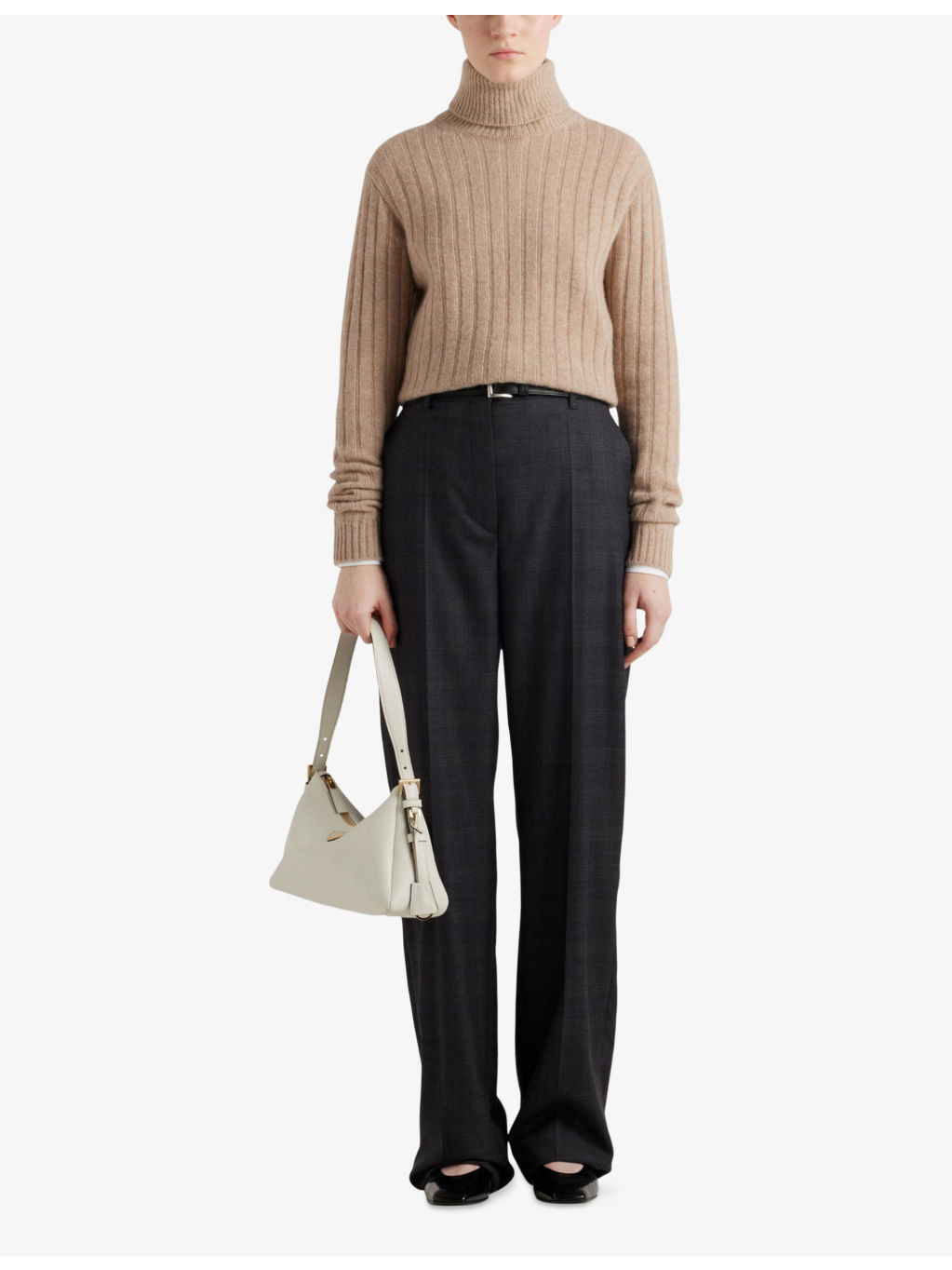 Turtleneck Ribbed Cashmere Jumper - 2