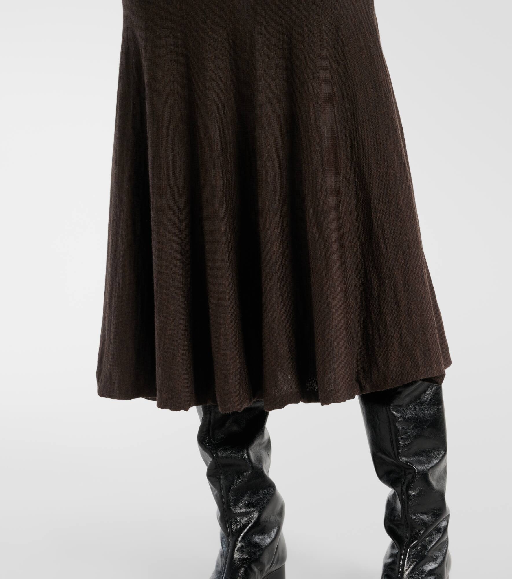 Mayu wool midi skirt - 5