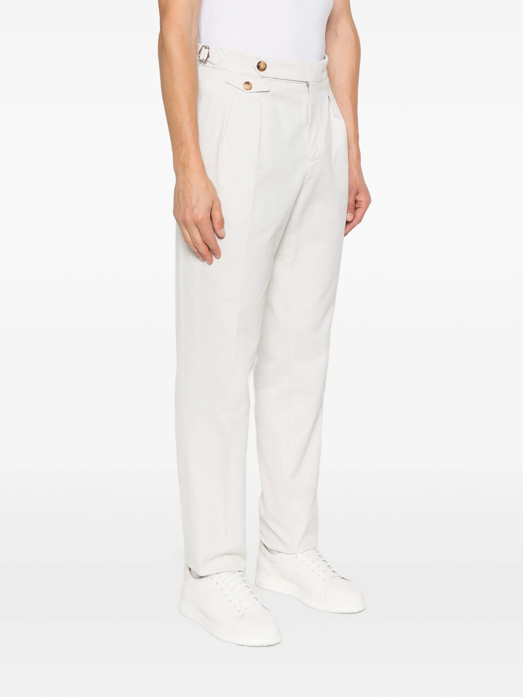 Brunello Cucinelli Pleated Button Trousers - 4