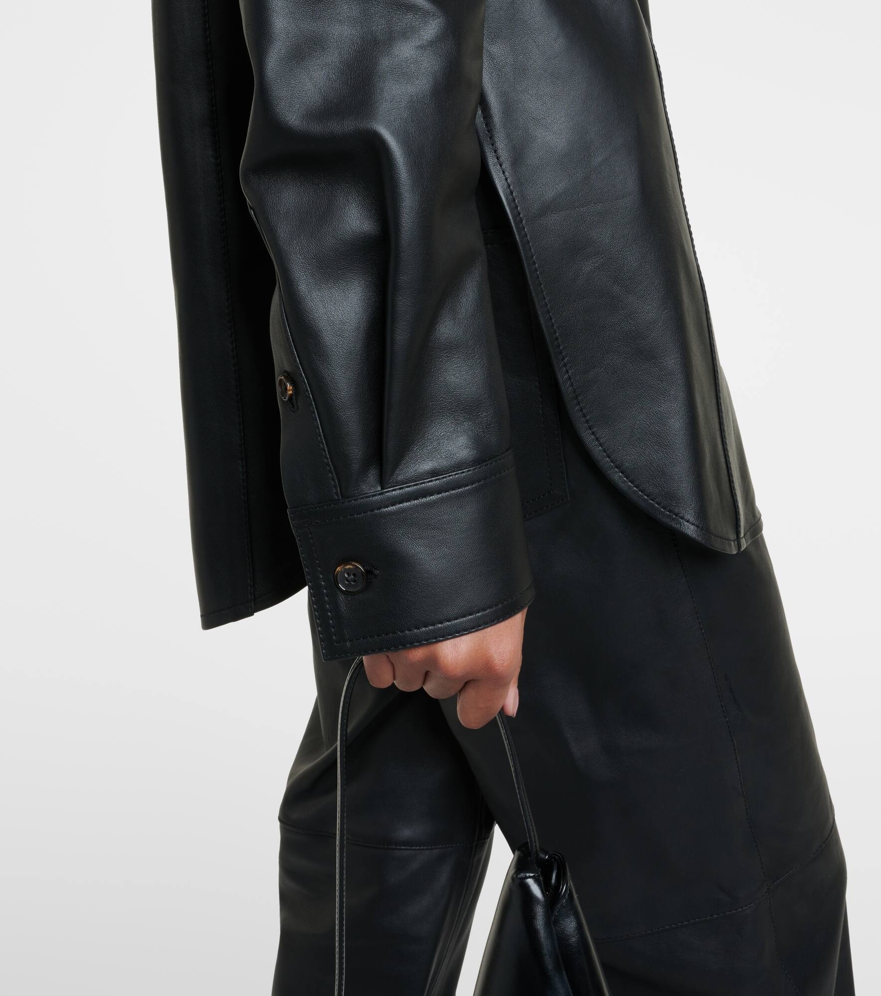 Leather overshirt - 5