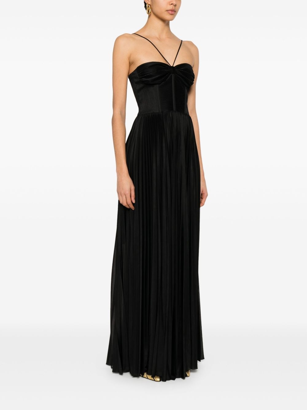 bustier pleated maxi dress - 3