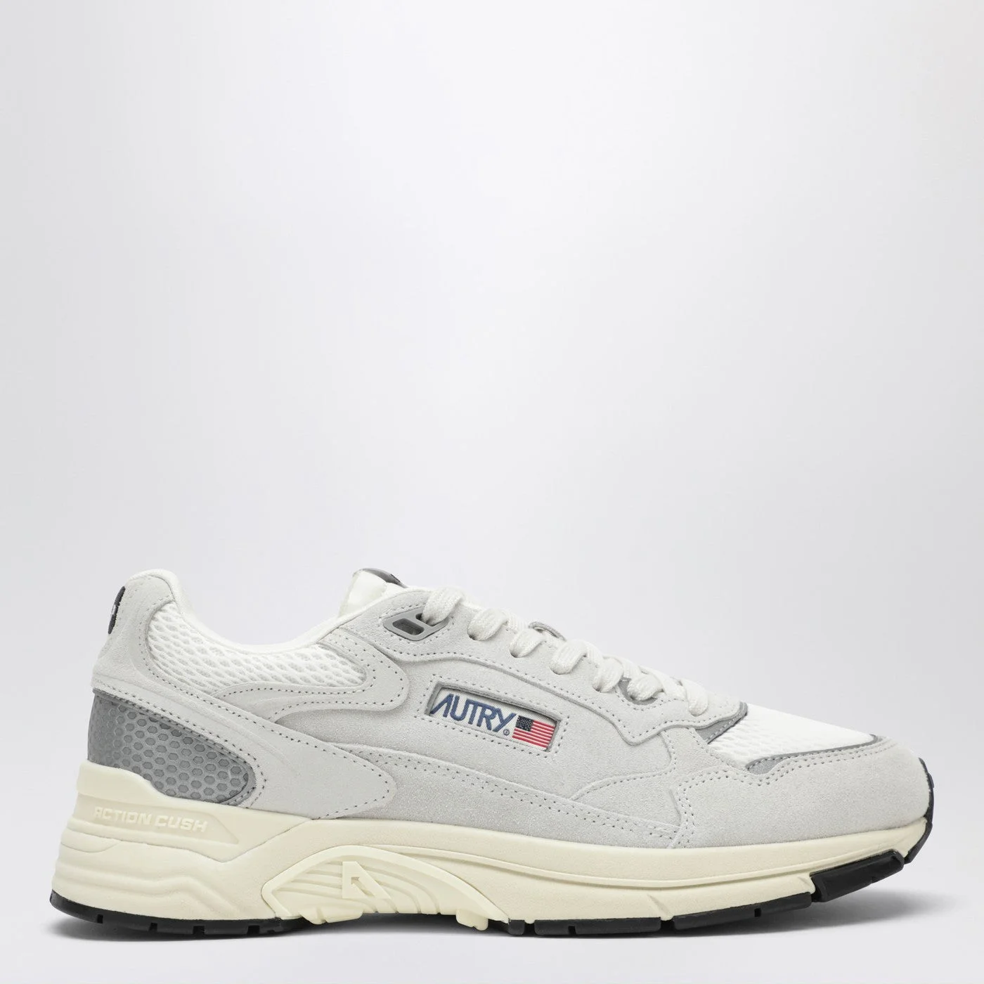 Autry Hyperway Sneakers In Mesh And Suede White Silver Men - 1