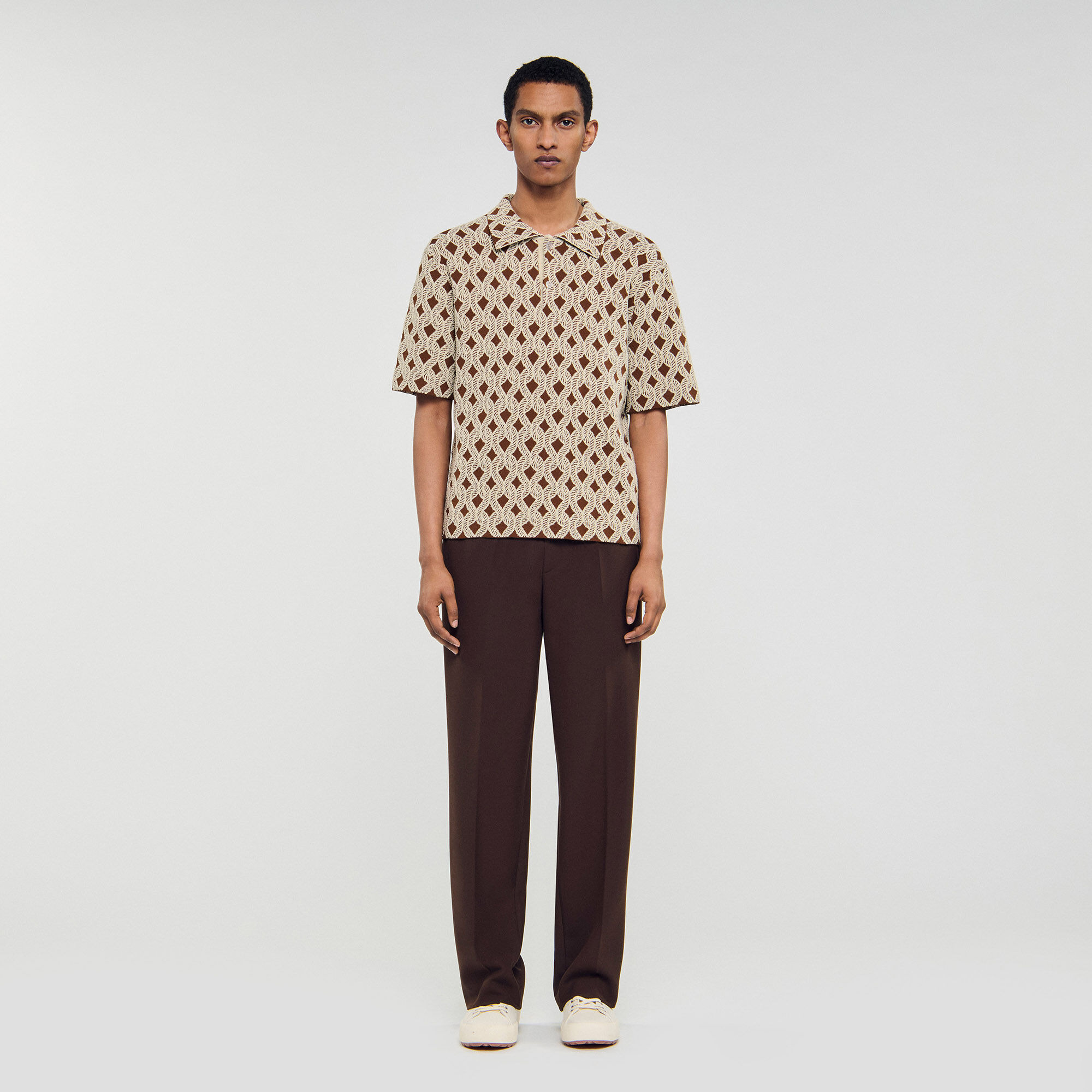 ROPE JACQUARD CARDIGAN SHIRT - 2