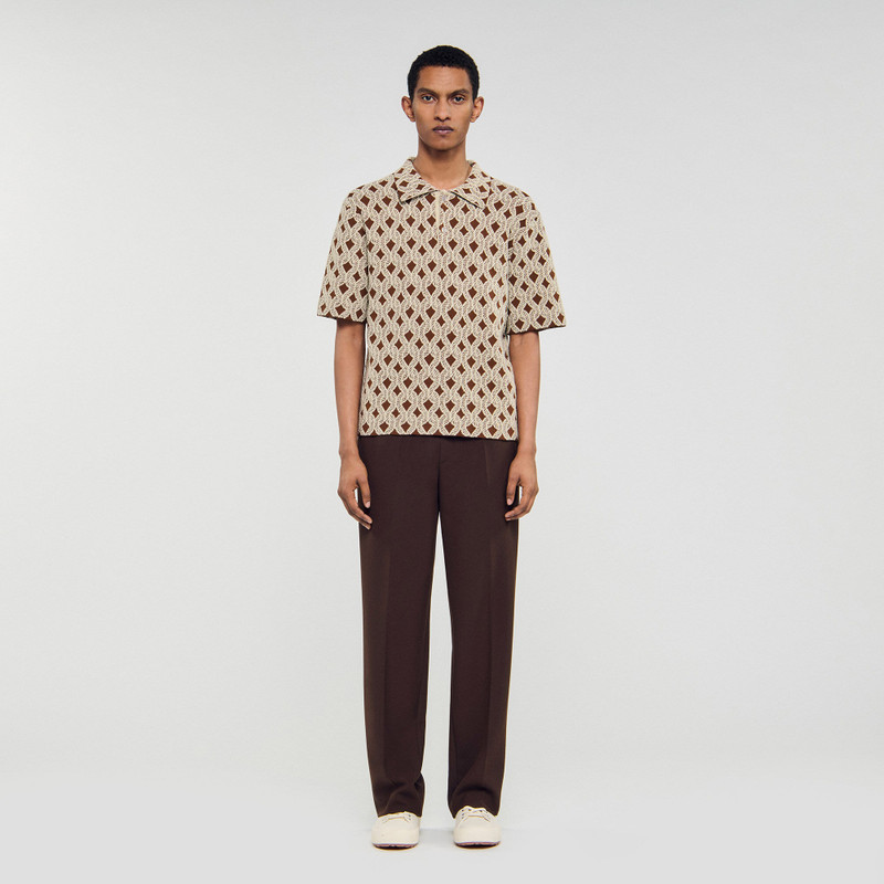 Sandro ROPE JACQUARD CARDIGAN SHIRT outlook
