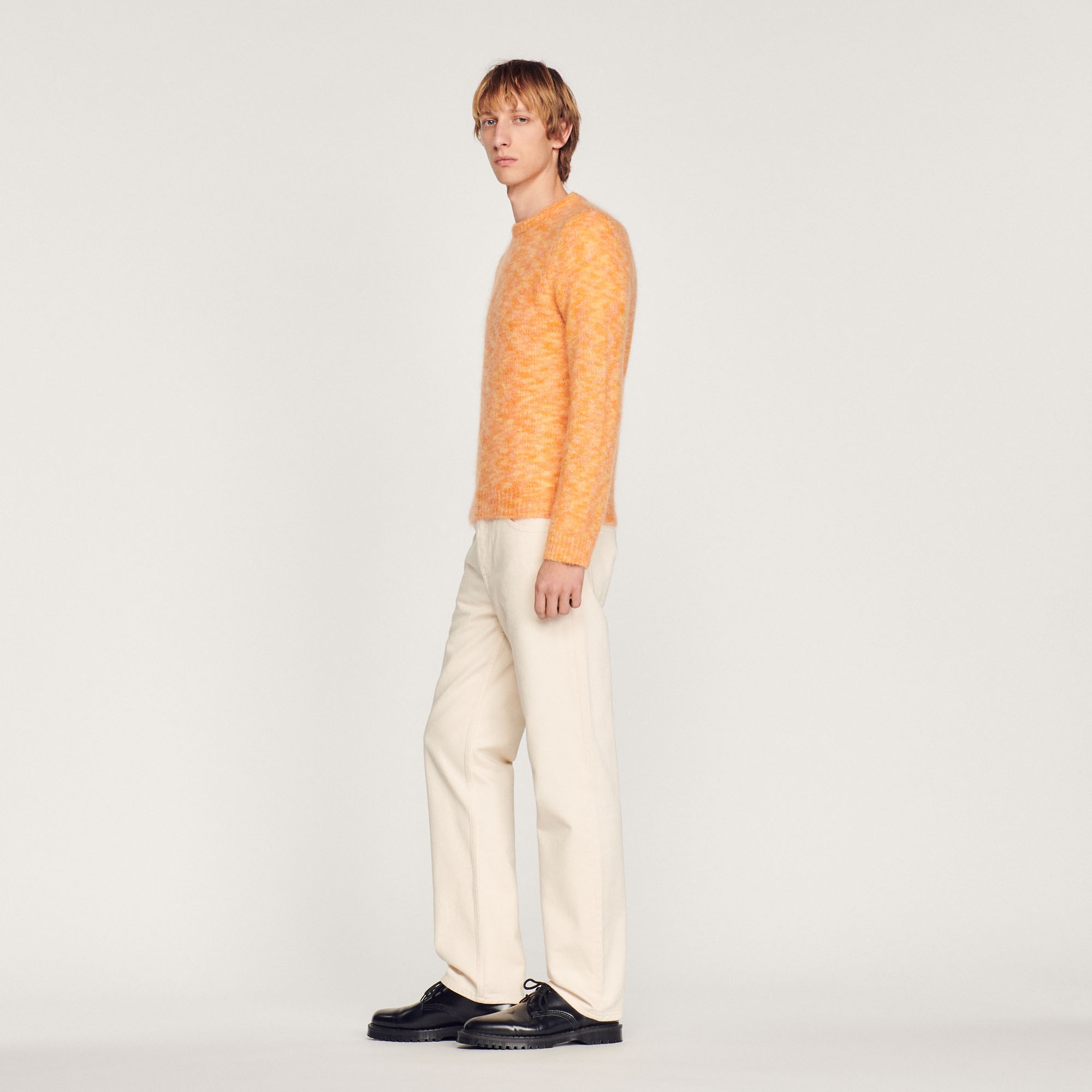 Round neck wool sweater - 7