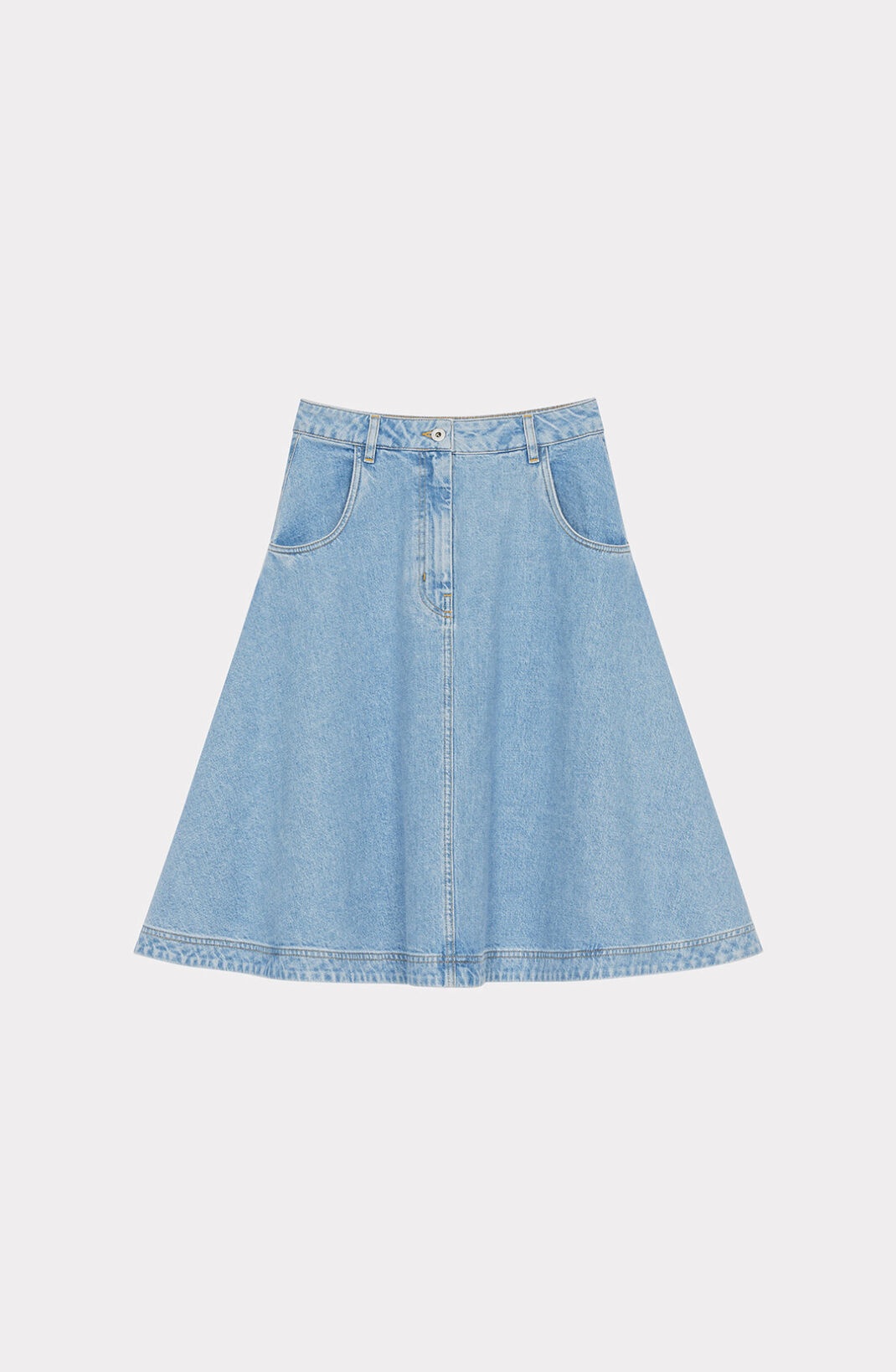 Flared denim skirt - 1