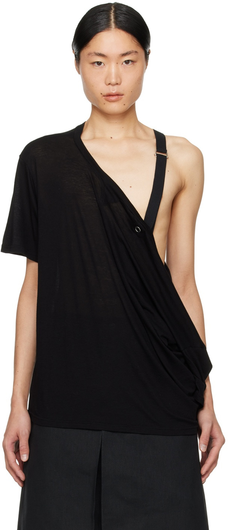 Black Drop Shoulder T-Shirt 1
