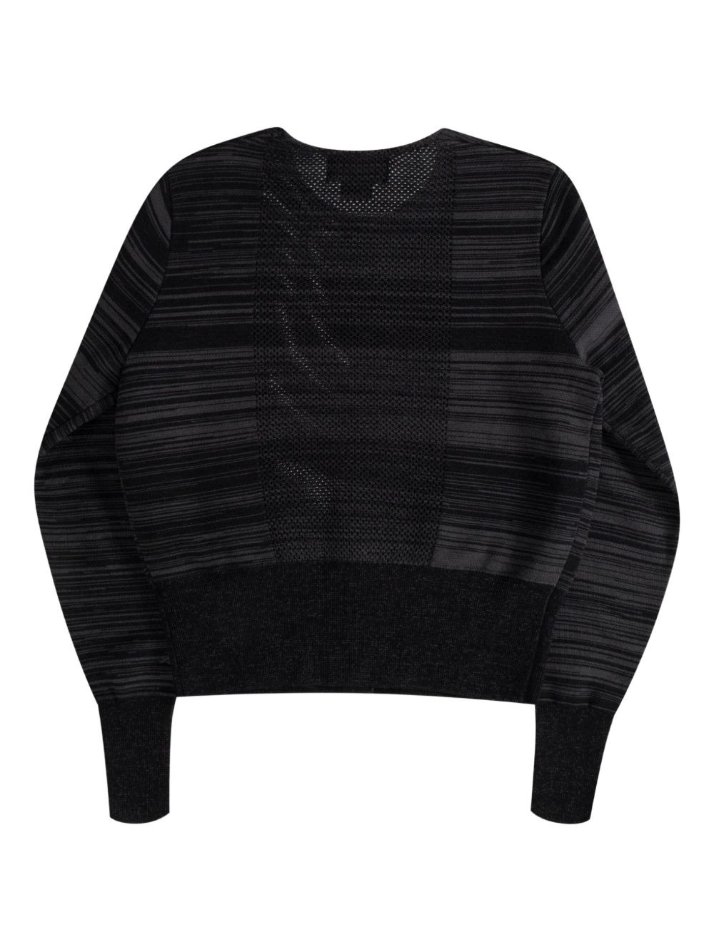 x Téla striped mesh-panel cardigan - 2