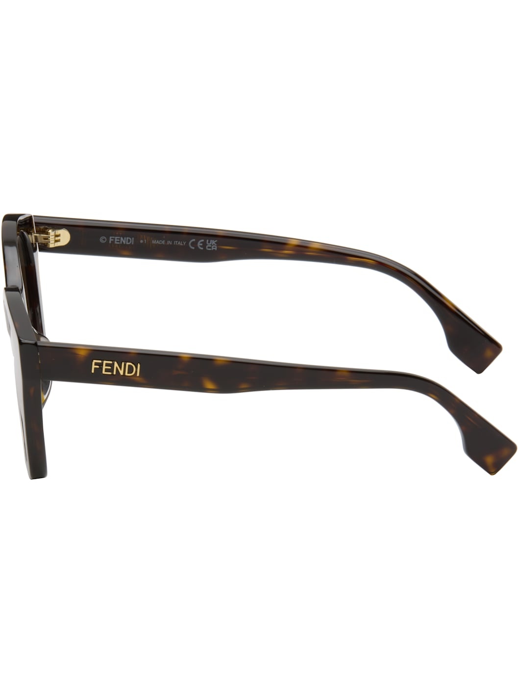 Black & Brown Lettering Cat-Eye Sunglasses - 3