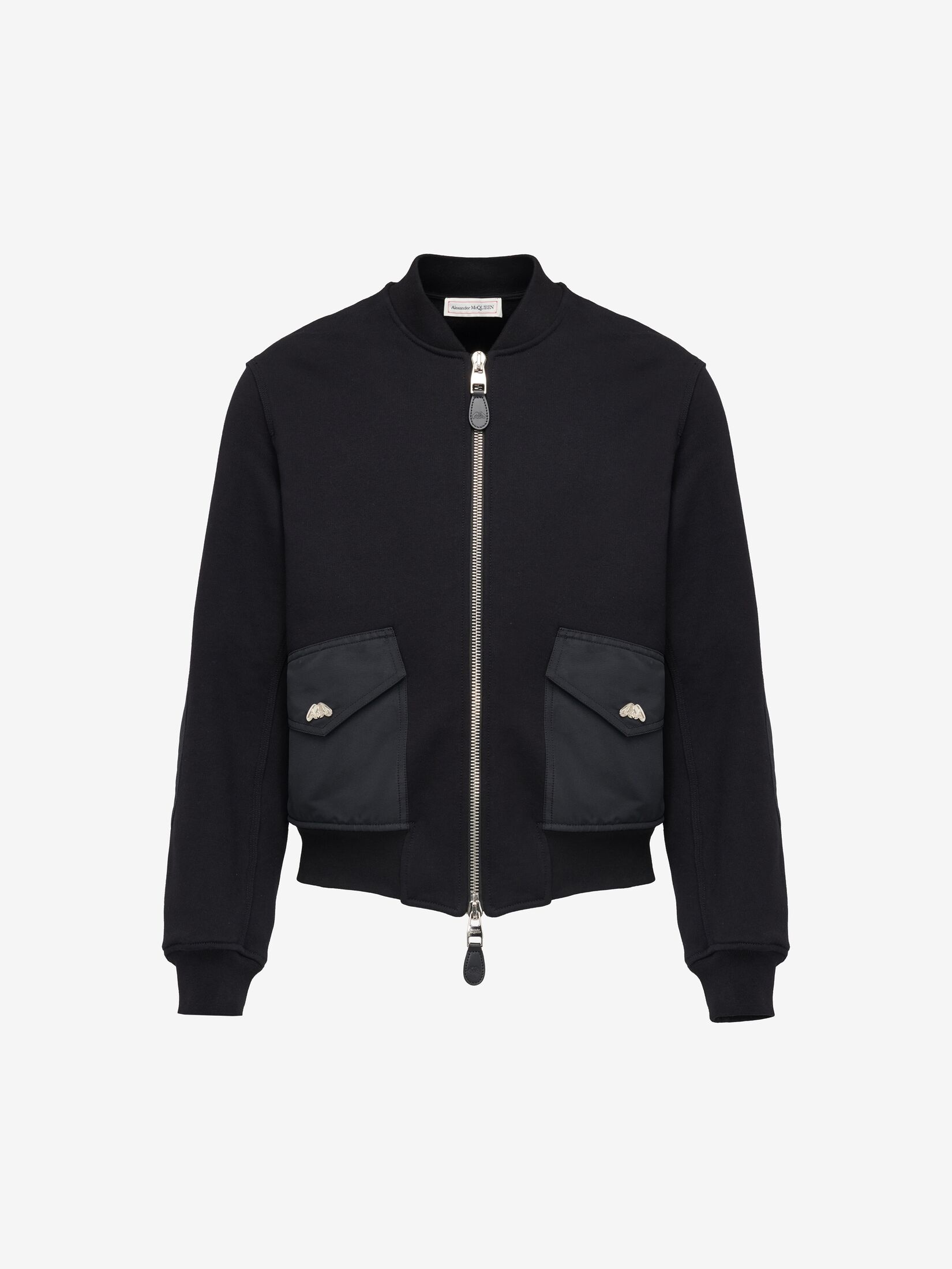 Men's Hybrid Bomber Jacket in Black - 1