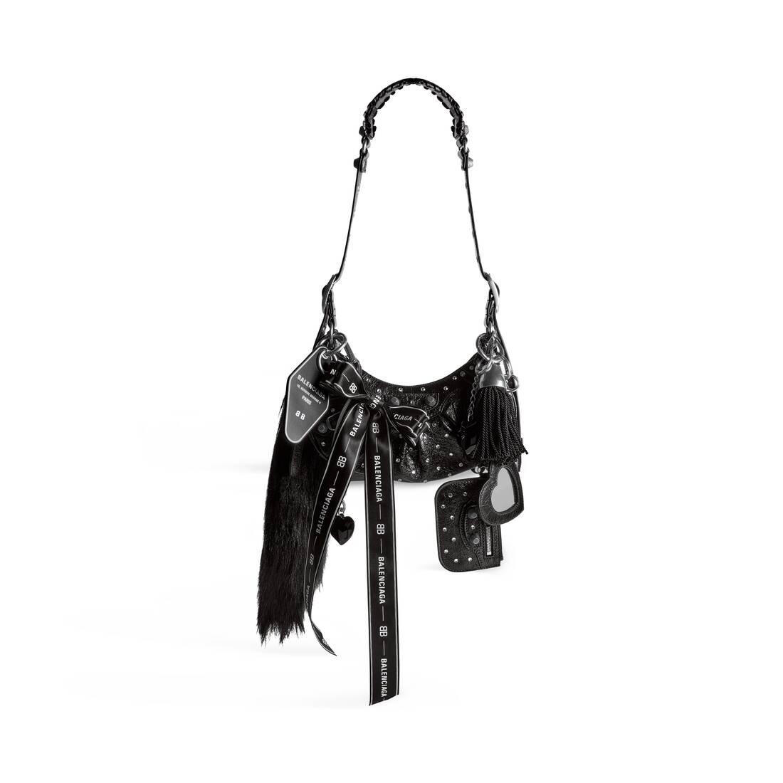 Women's Le Cagole Collector Xs Shoulder Bag With Rhinestones in Black - 1