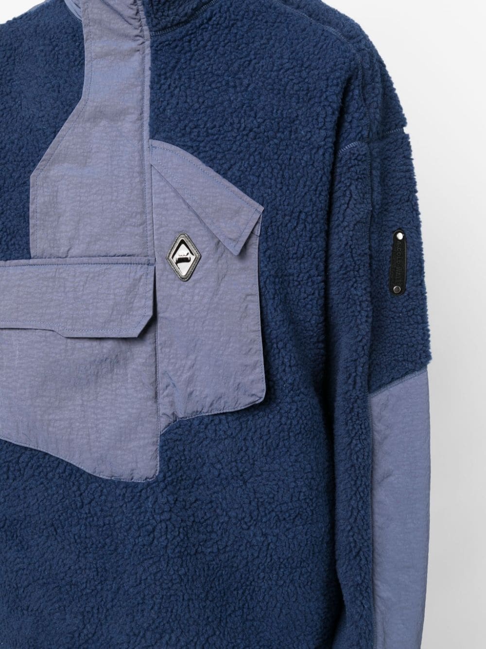 Bonded Axis panelled fleece jacket - 5