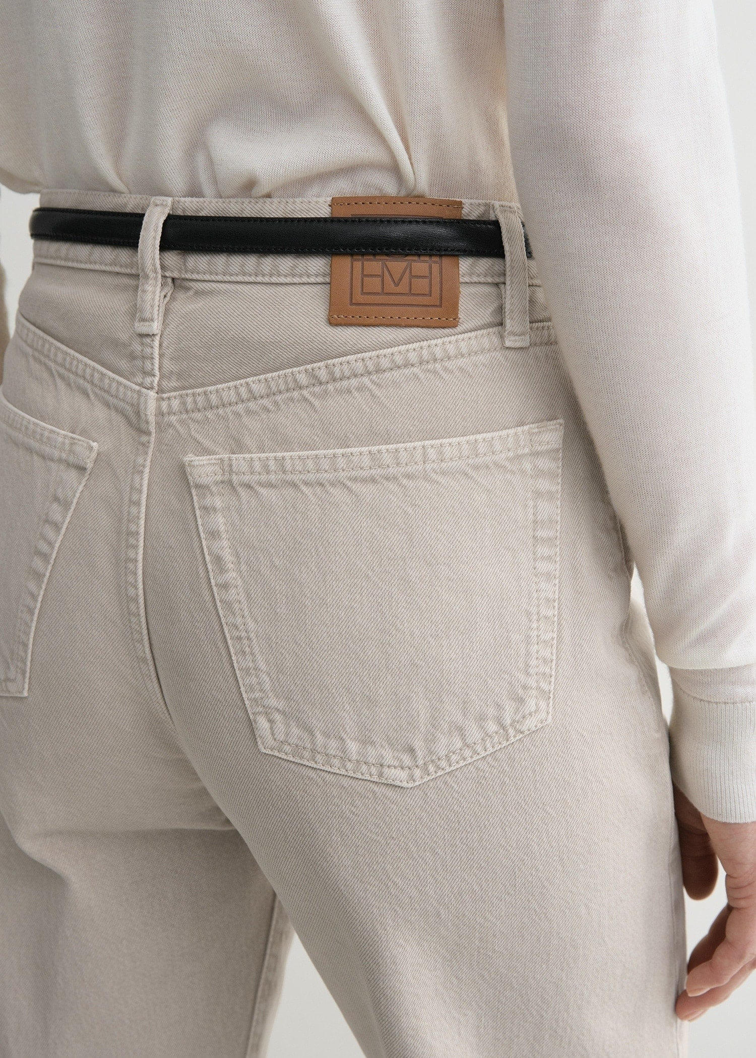 Twisted seam denim full length smoke grey - 5
