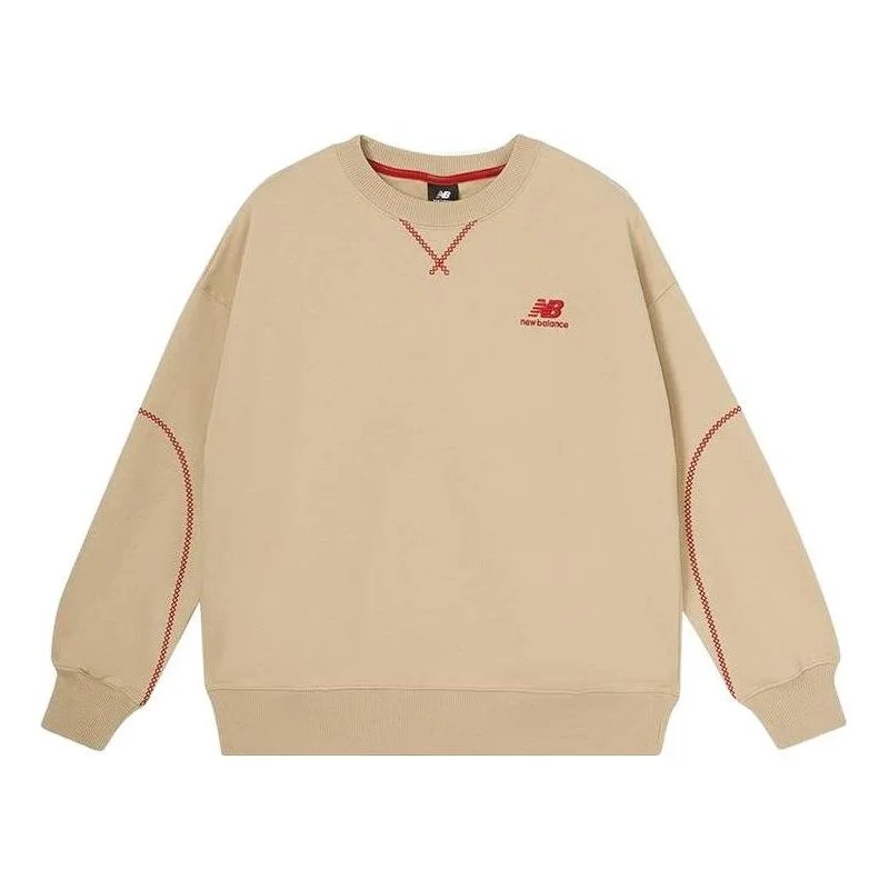 (WMNS) New Balance Athletics LNY French Terry Crewneck 'Brown' AWT31570-BNN - 1