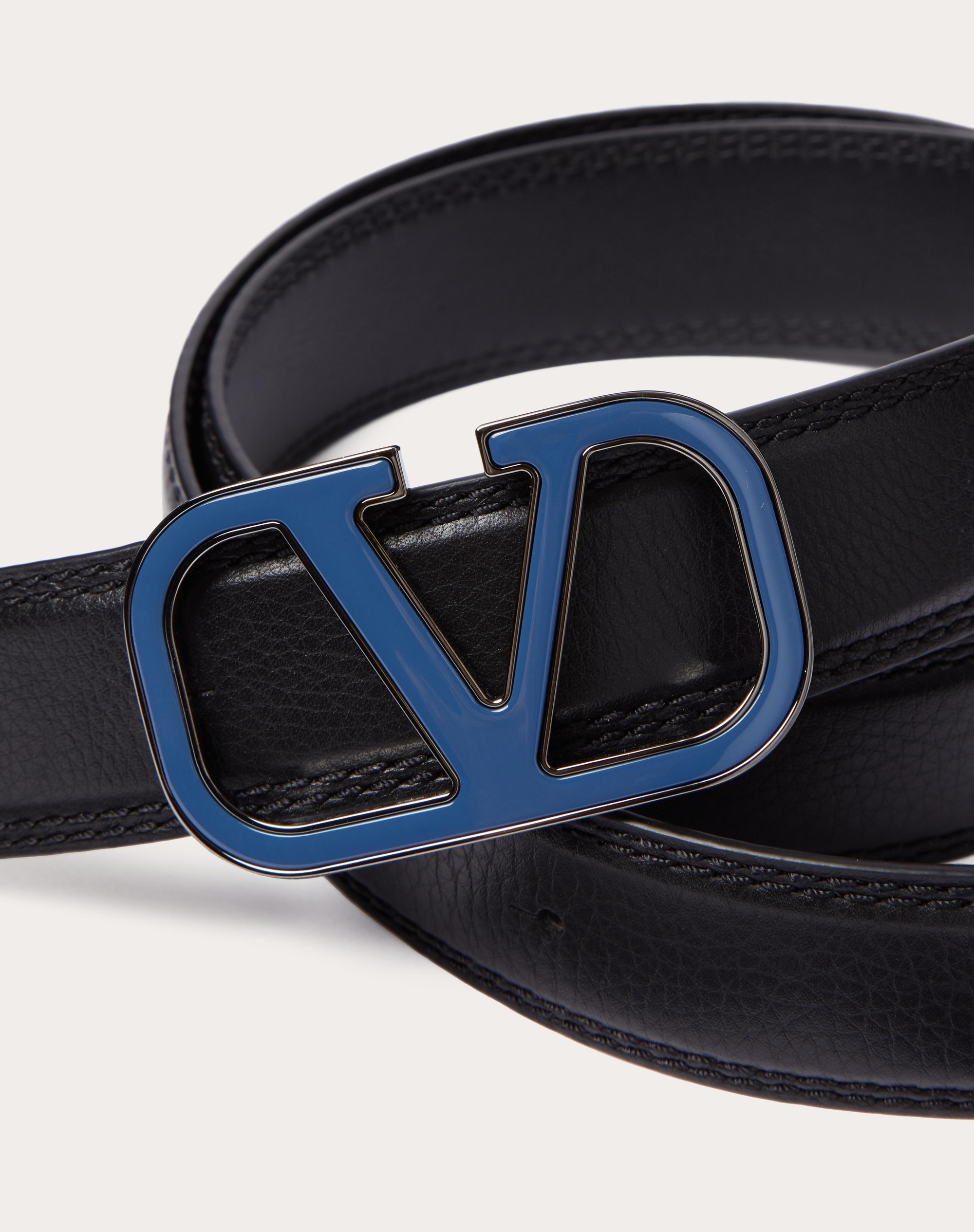 VLOGO SIGNATURE BELT IN ELK PRINT CALFSKIN 35 MM - 2