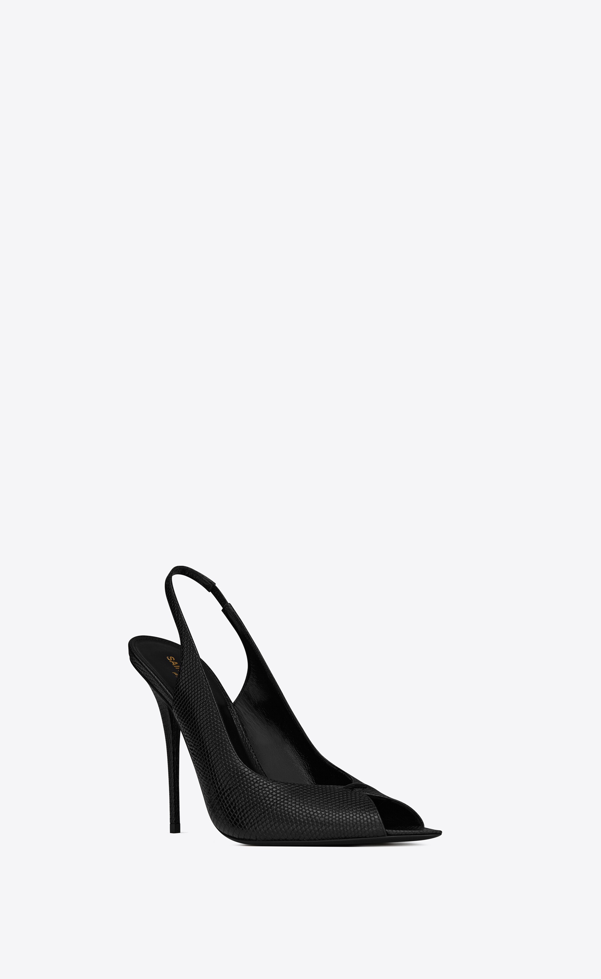 lui slingback sandals in lizard-embossed shiny leather - 6