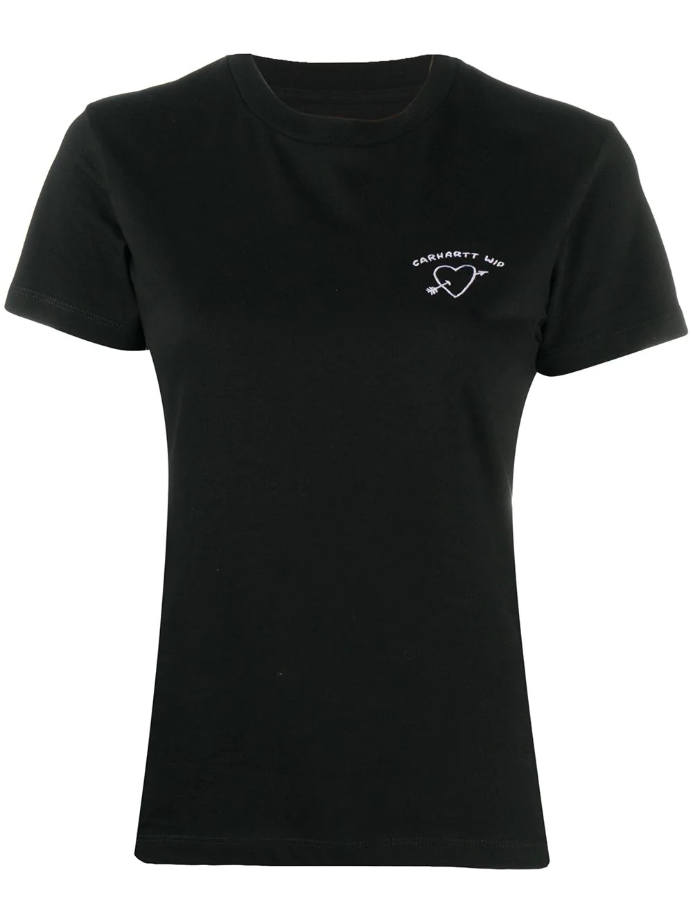 heart logo embroidered T-shirt - 1