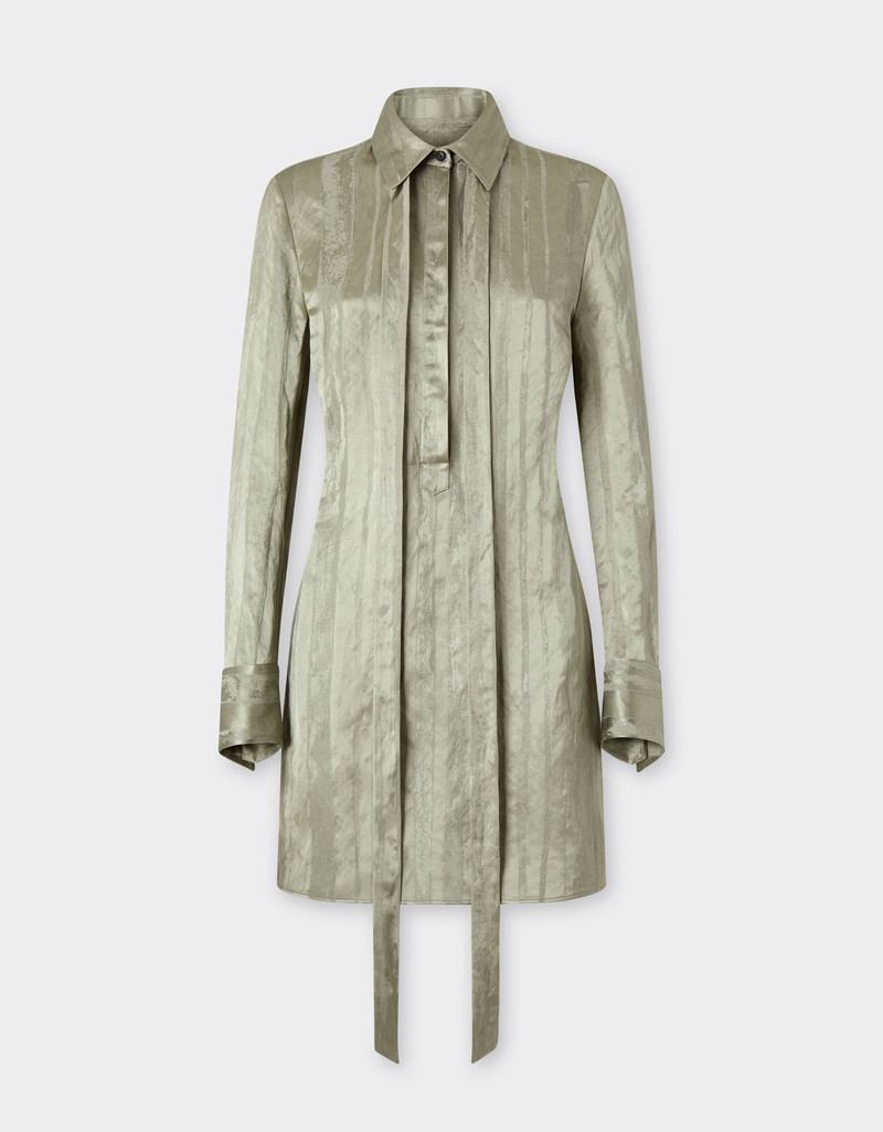 Jacquard dress with striped pattern 1