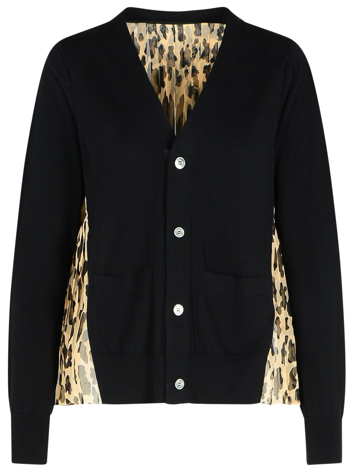 Sacai Black Cotton Blend Cardigan Women - 1
