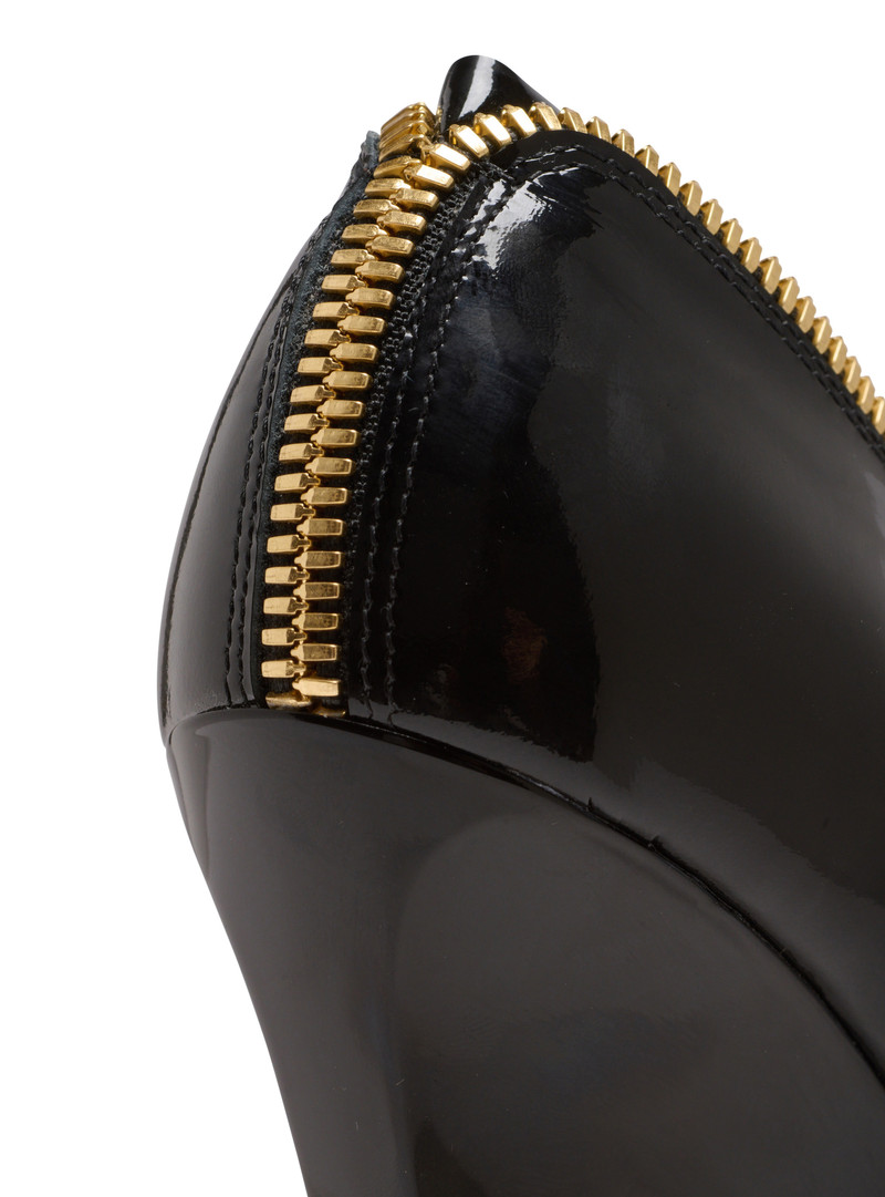Zip Wedge pumps in patent leather 6