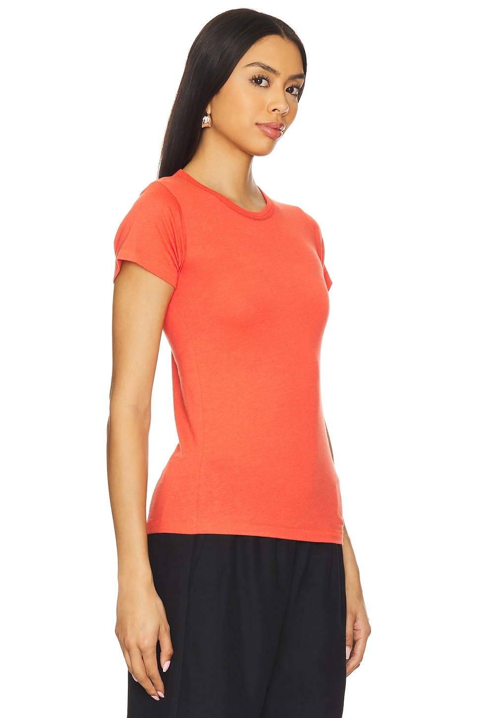 Fitted Crewneck Short Sleeve Top - 2