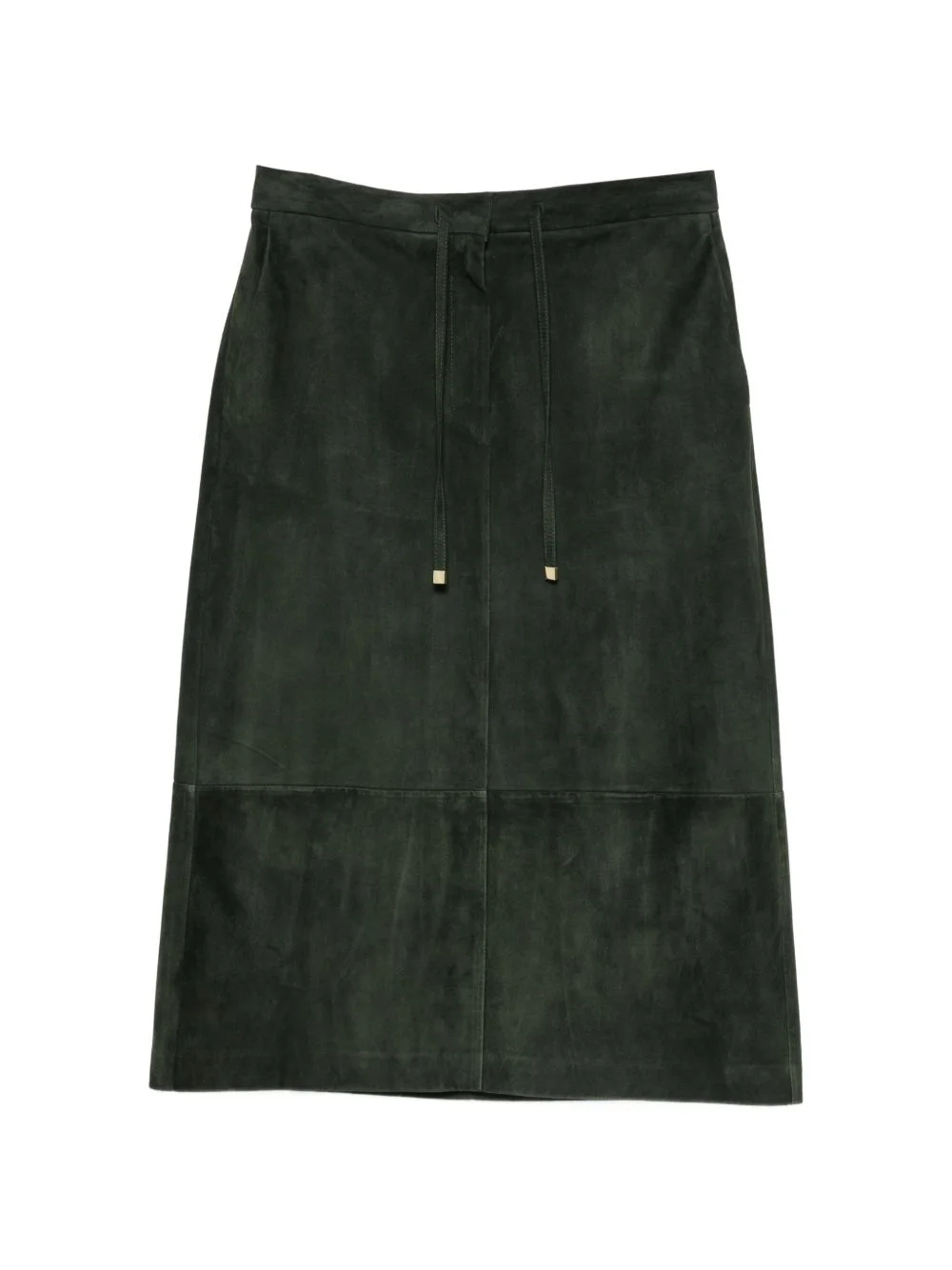 drawstring suede midi skirt - 1