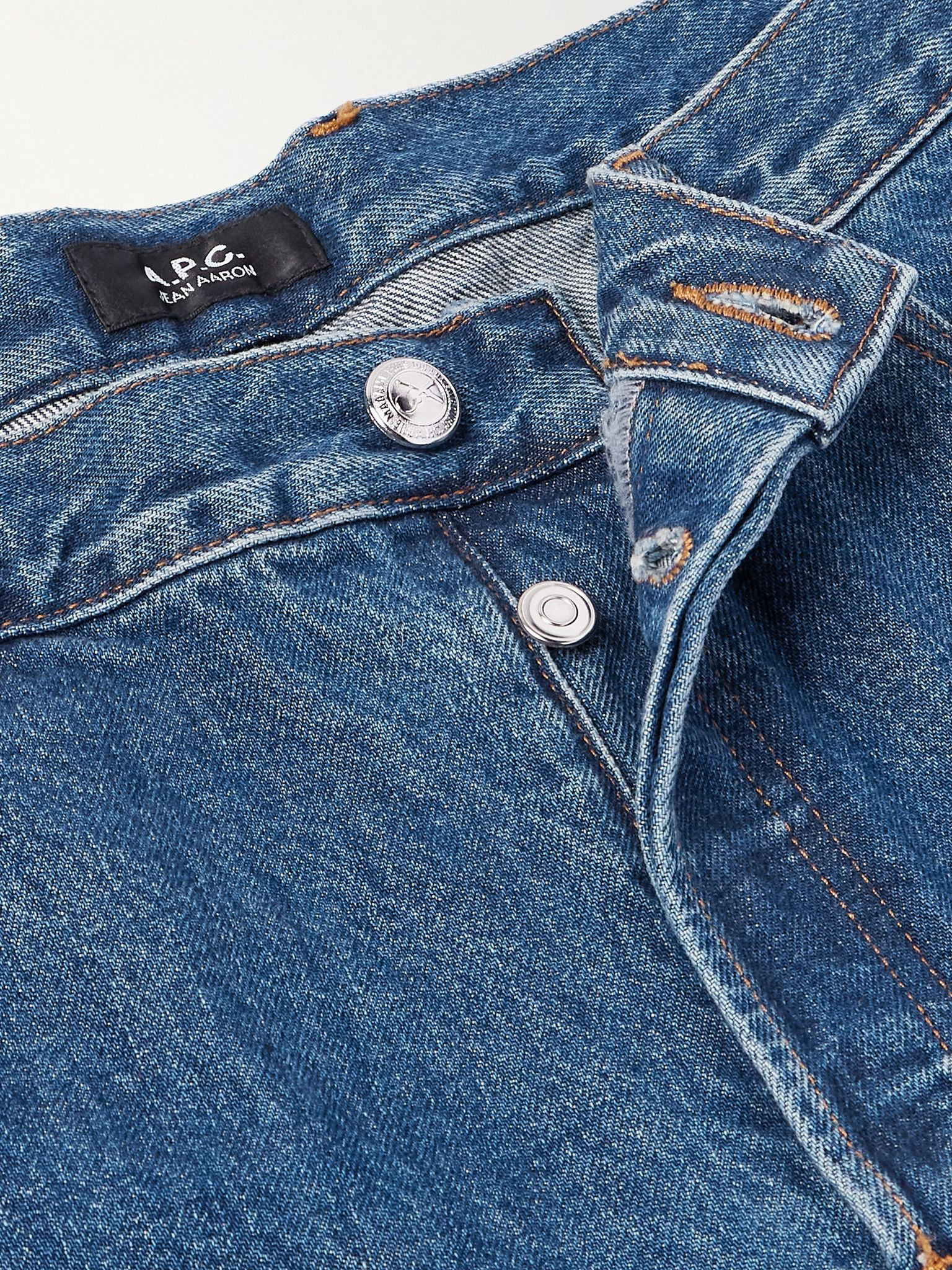 Aaron Wide-Leg Stonewashed Jeans Blue - 6