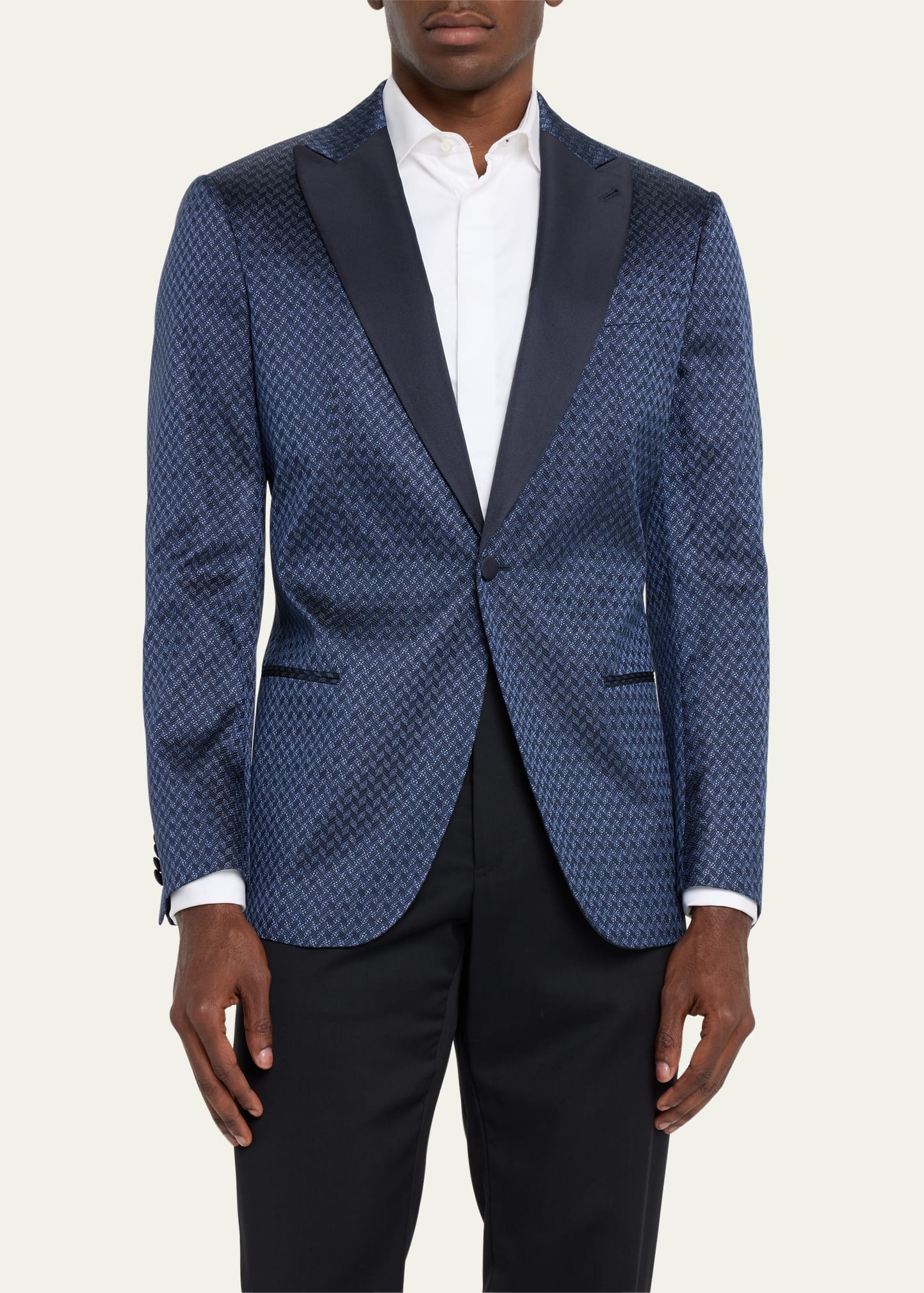 Men's Silk Jacquard Blazer - 4
