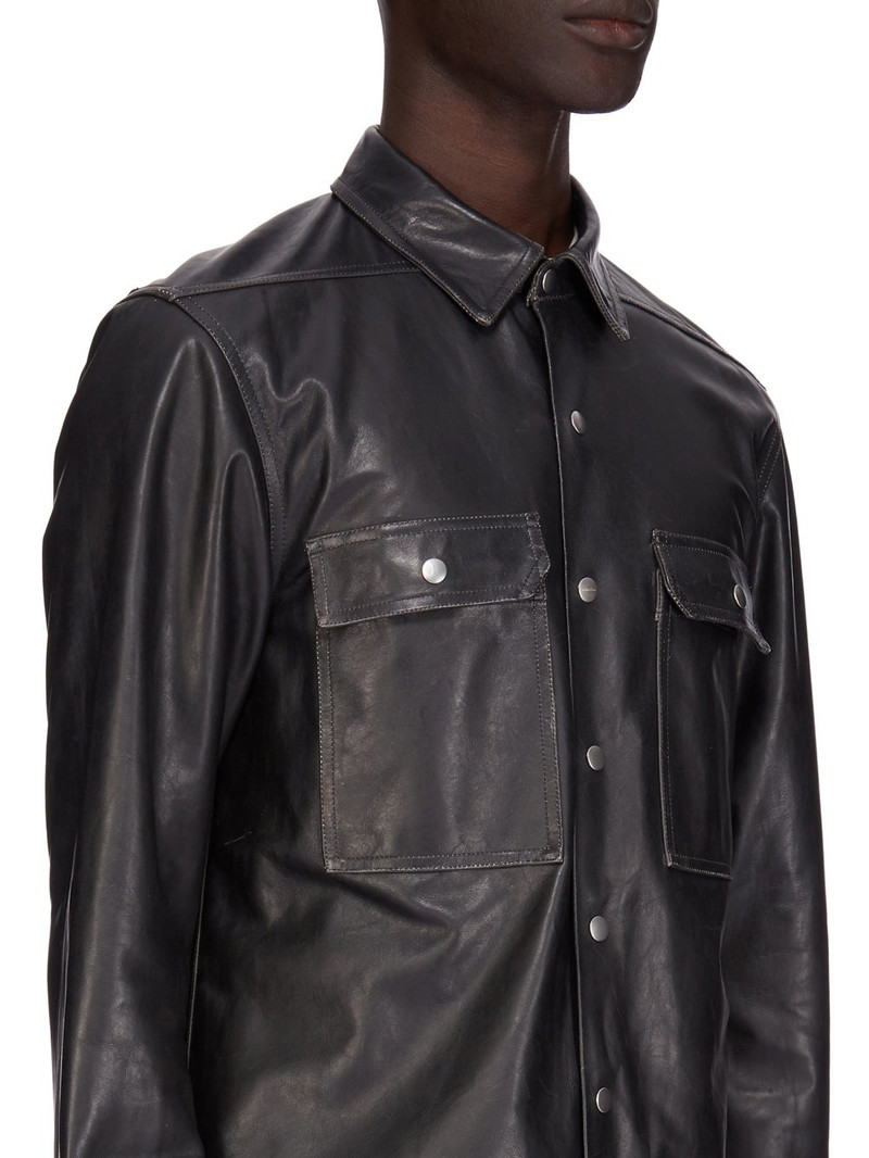 Black Hollywood Outershirt Leather Shirt 4