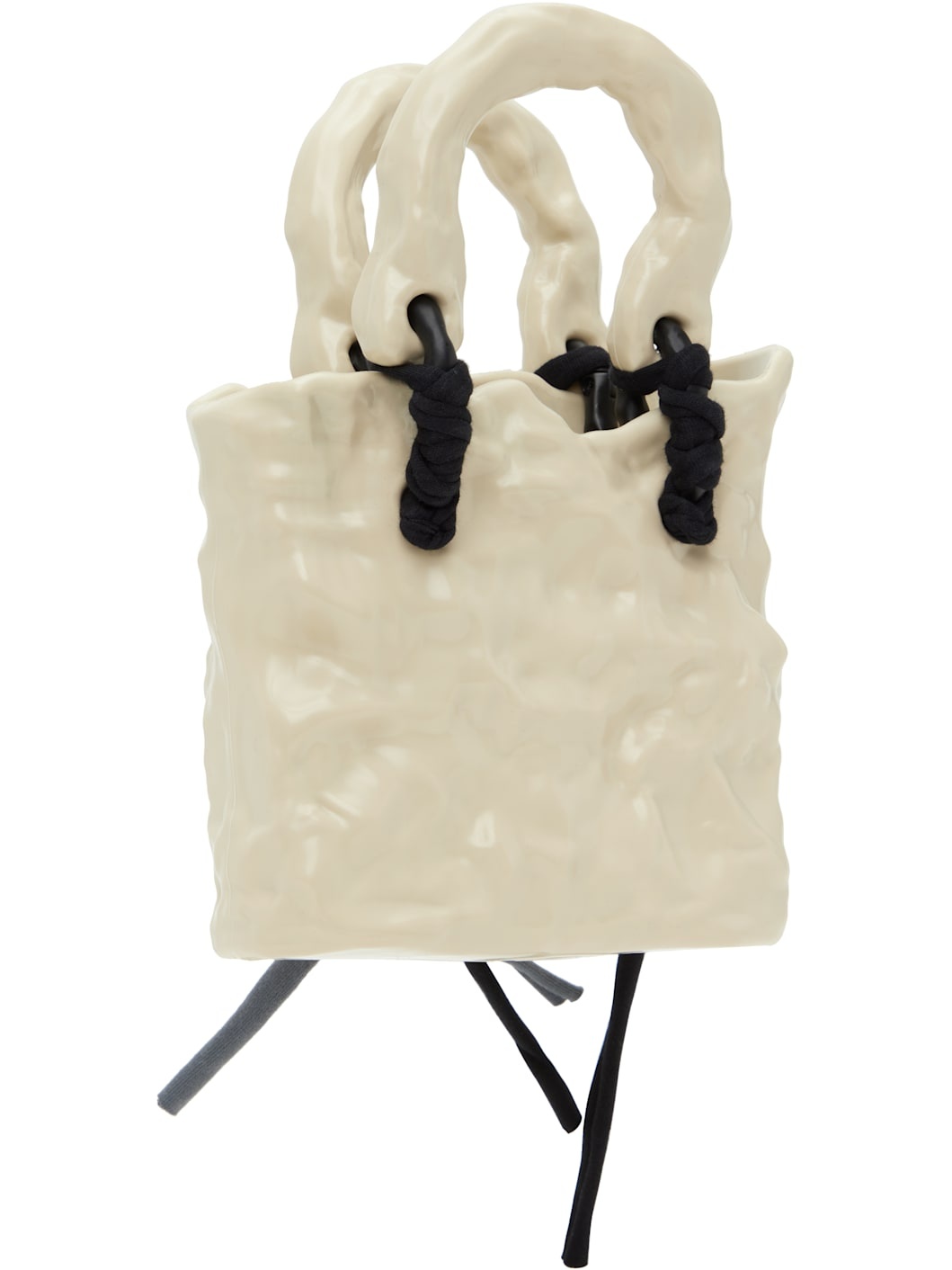 SSENSE Exclusive Beige Signature Ceramic Bag - 3