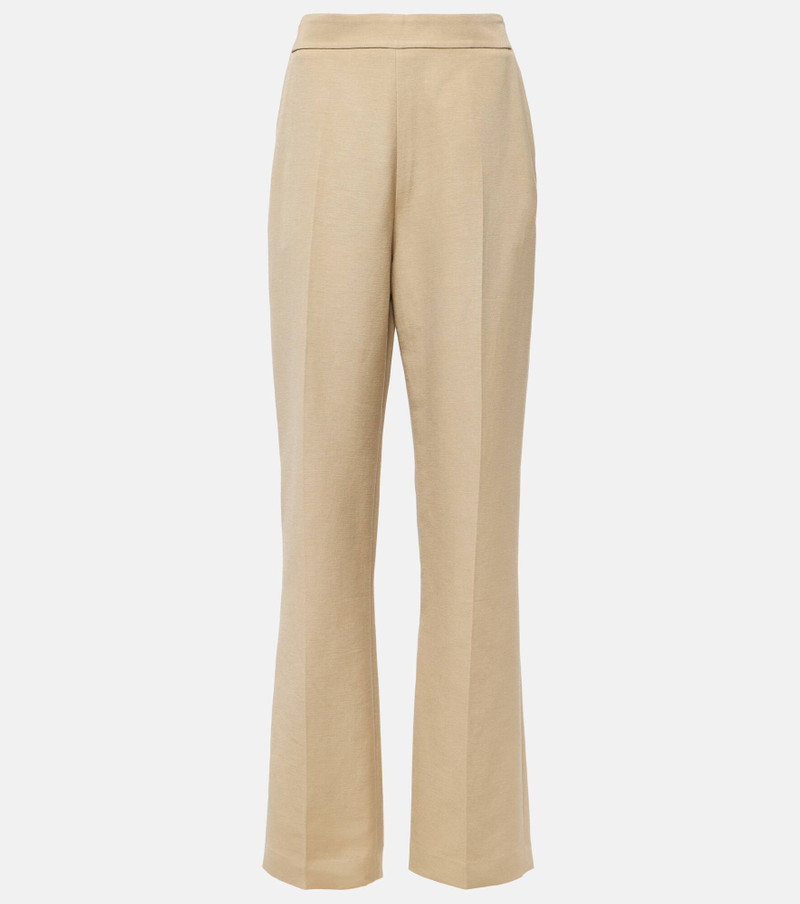 Ilaria cotton-blend straight pants - 1