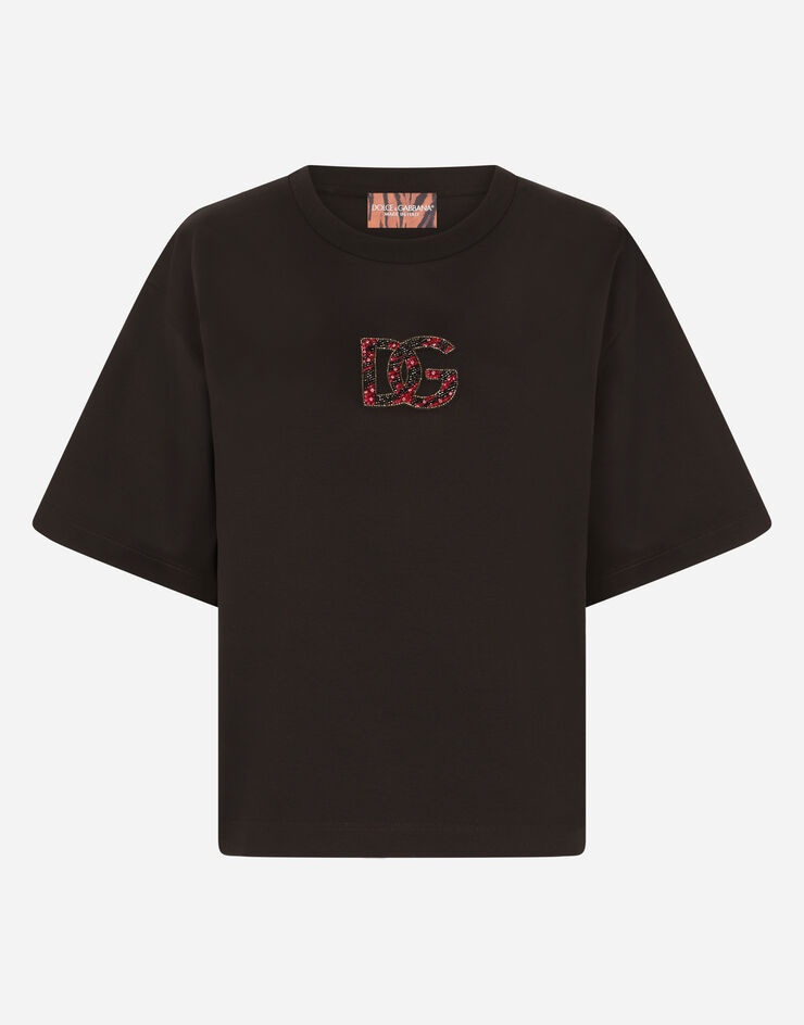 Interlock T-shirt with logo embroidery - 3